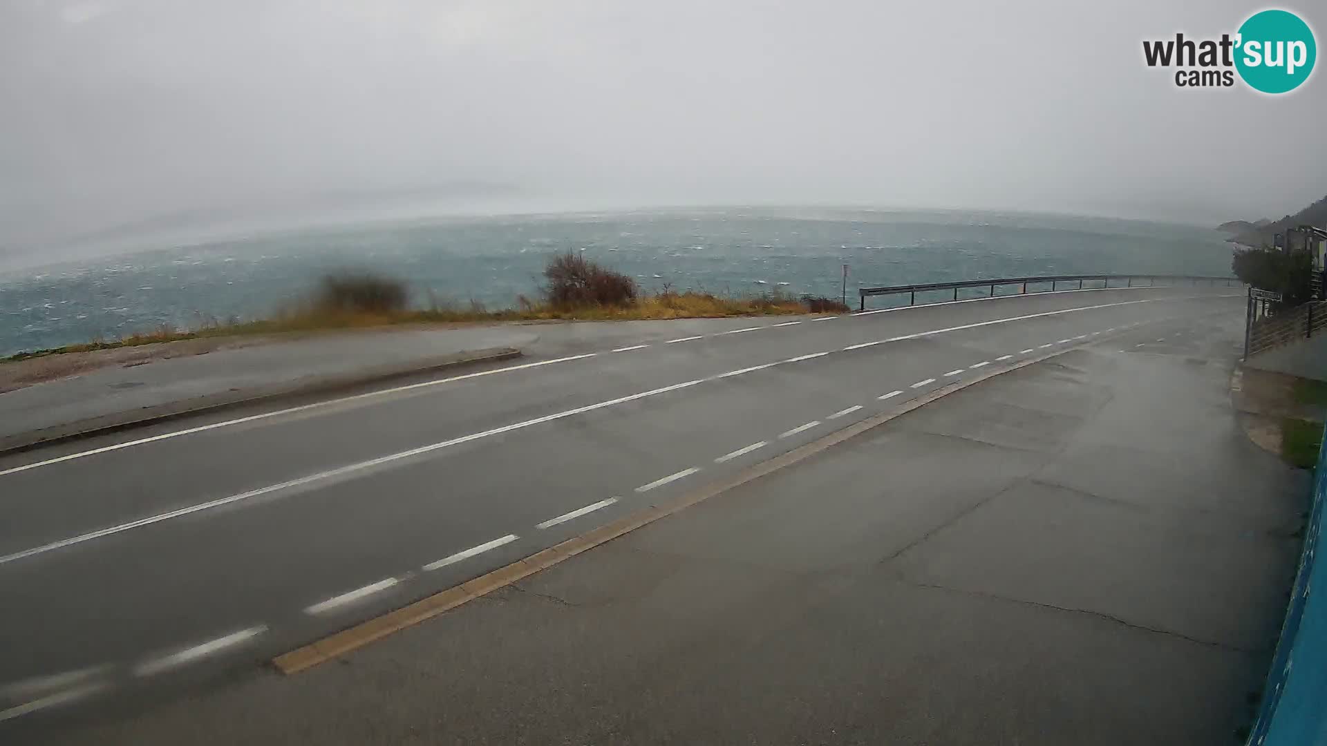 Webcam autoroute Adriatique D8 près de SENJ – vue sur l’île de KRK