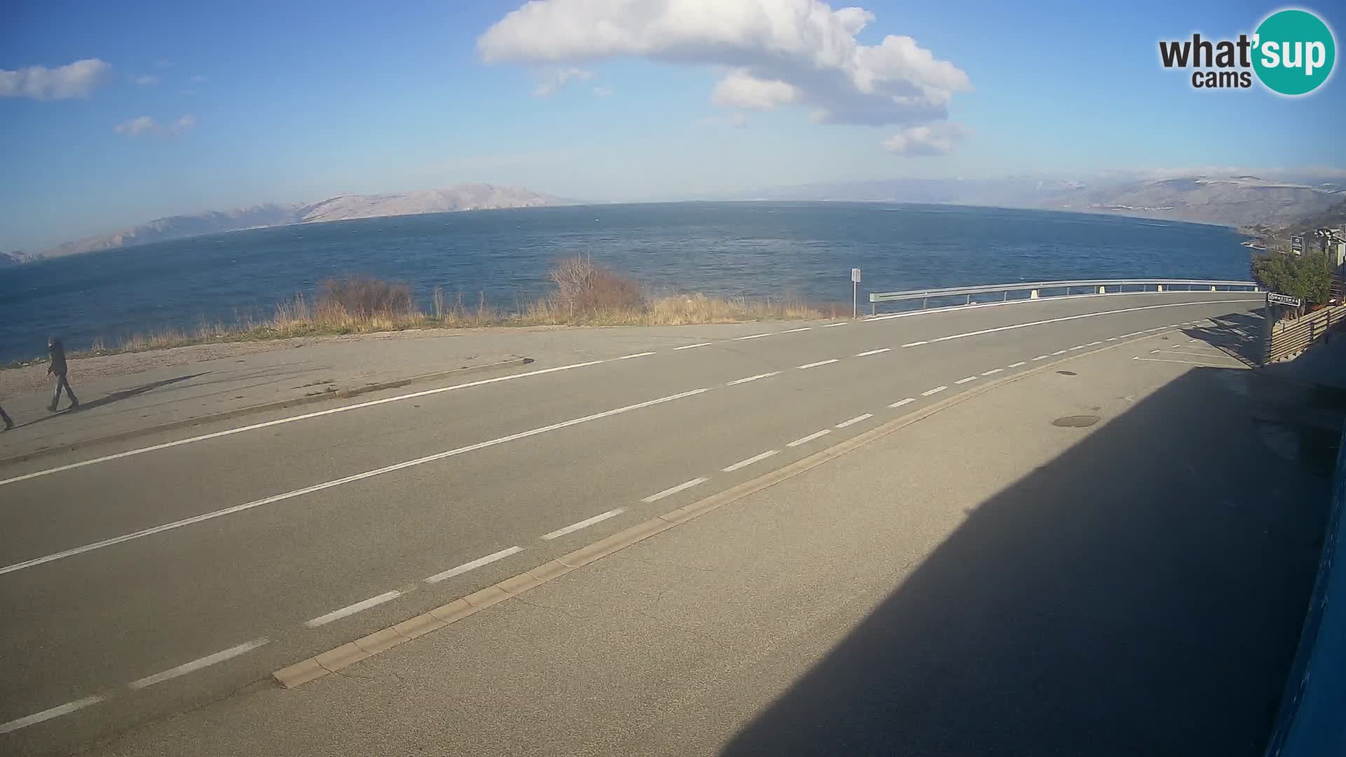 Webcam autoroute Adriatique D8 près de SENJ – vue sur l’île de KRK