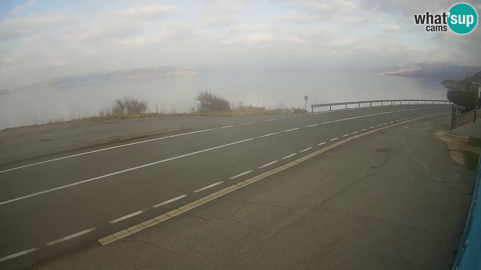 Webcam autoroute Adriatique D8 près de SENJ – vue sur l’île de KRK