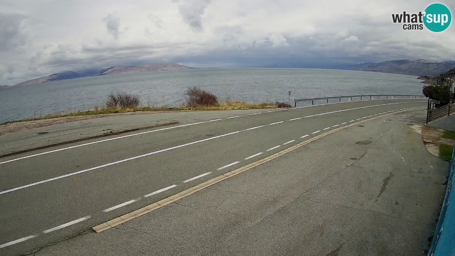 Webcam autoroute Adriatique D8 près de SENJ – vue sur l’île de KRK