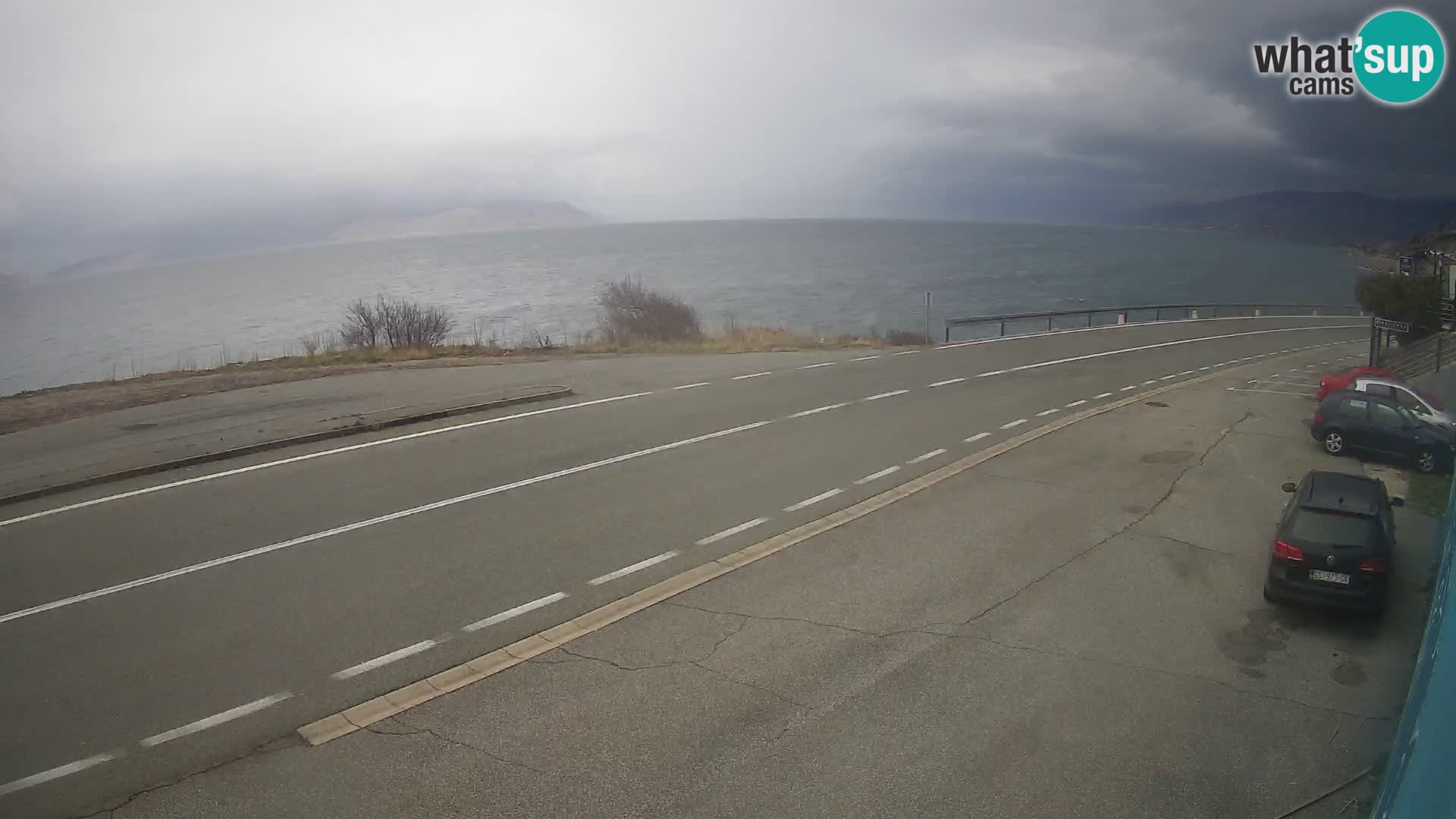 Webcam autoroute Adriatique D8 près de SENJ – vue sur l’île de KRK