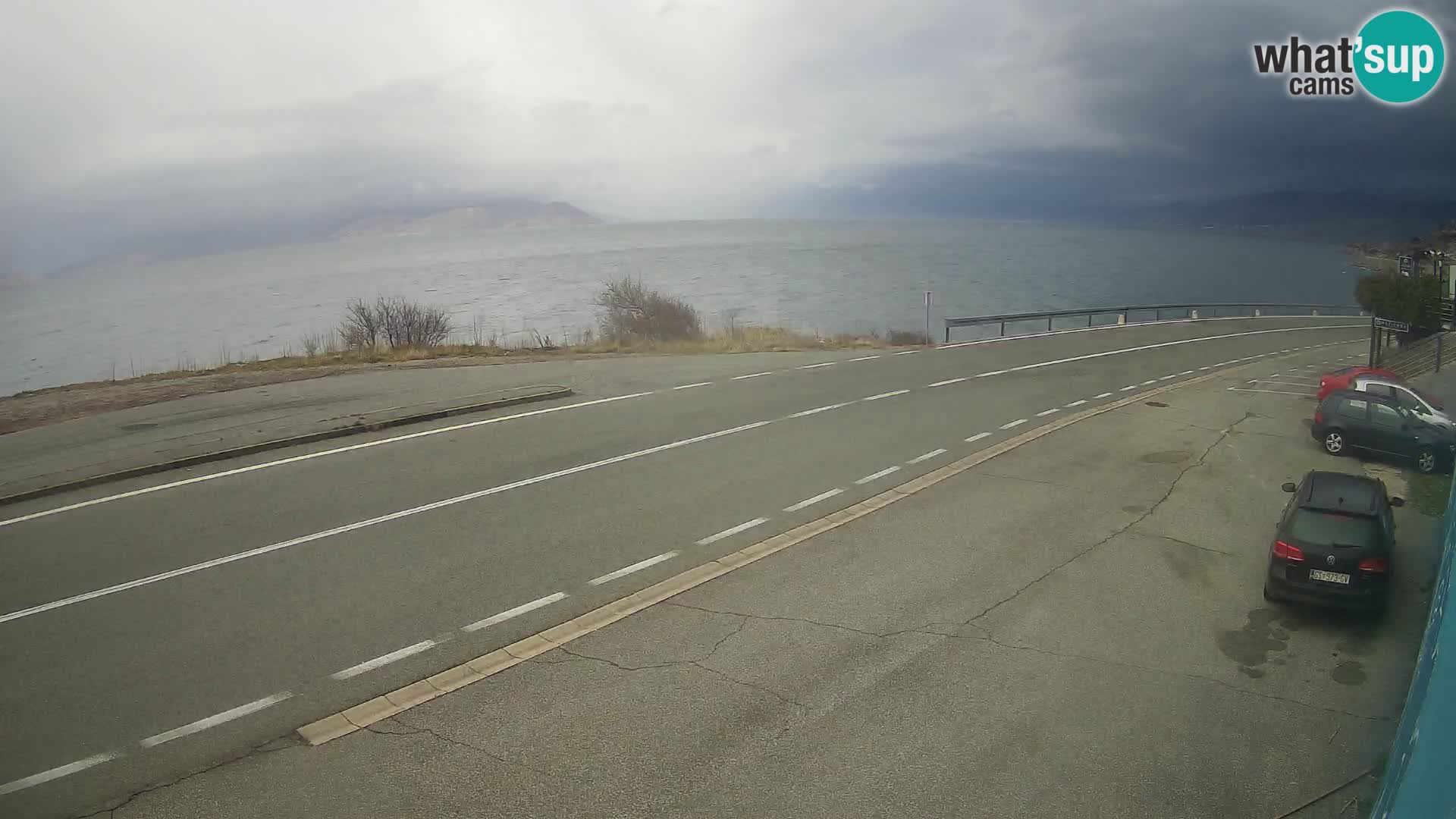 Webcam autoroute Adriatique D8 près de SENJ – vue sur l’île de KRK