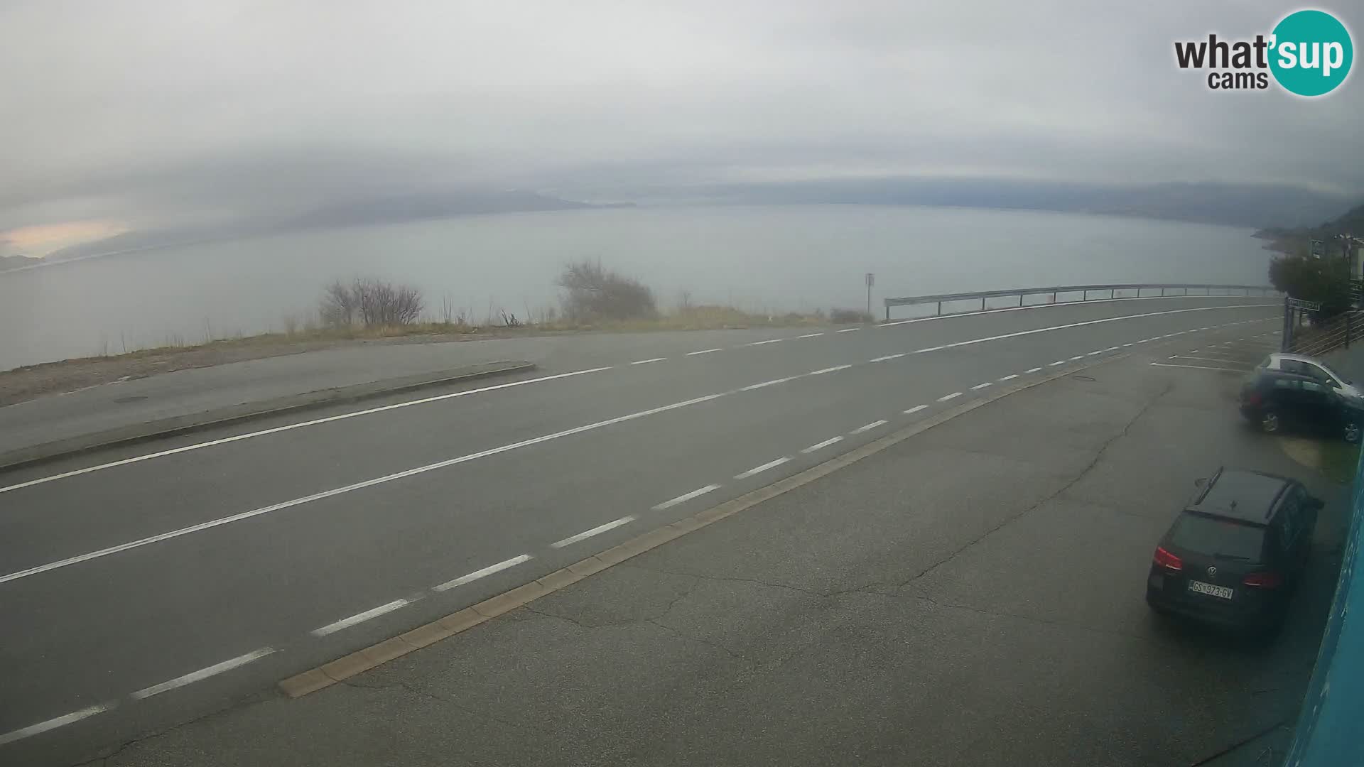 Webcam Adria-Autobahn D8 bei SENJ – Blick auf die Insel KRK