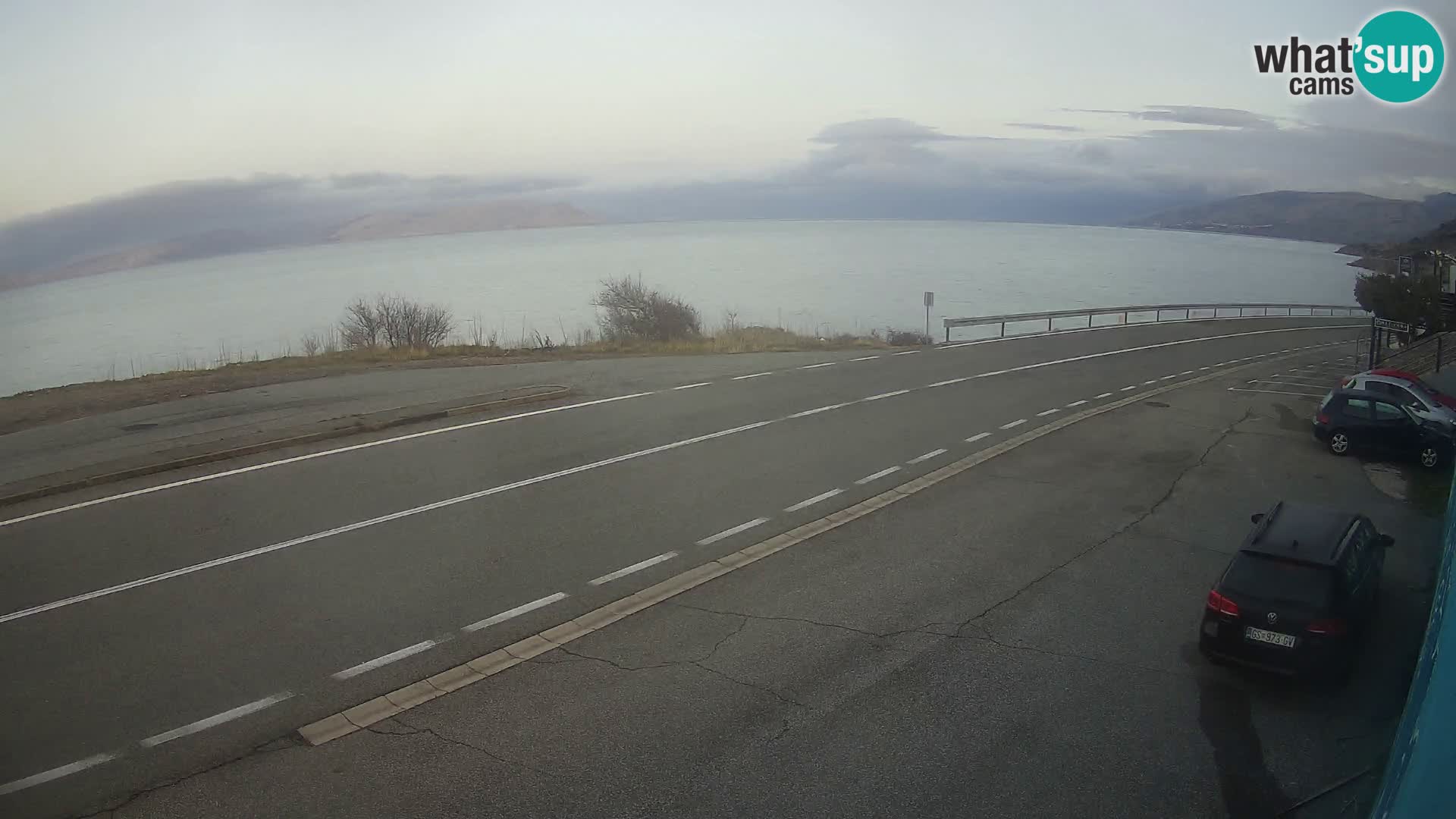 Webcam Adria-Autobahn D8 bei SENJ – Blick auf die Insel KRK