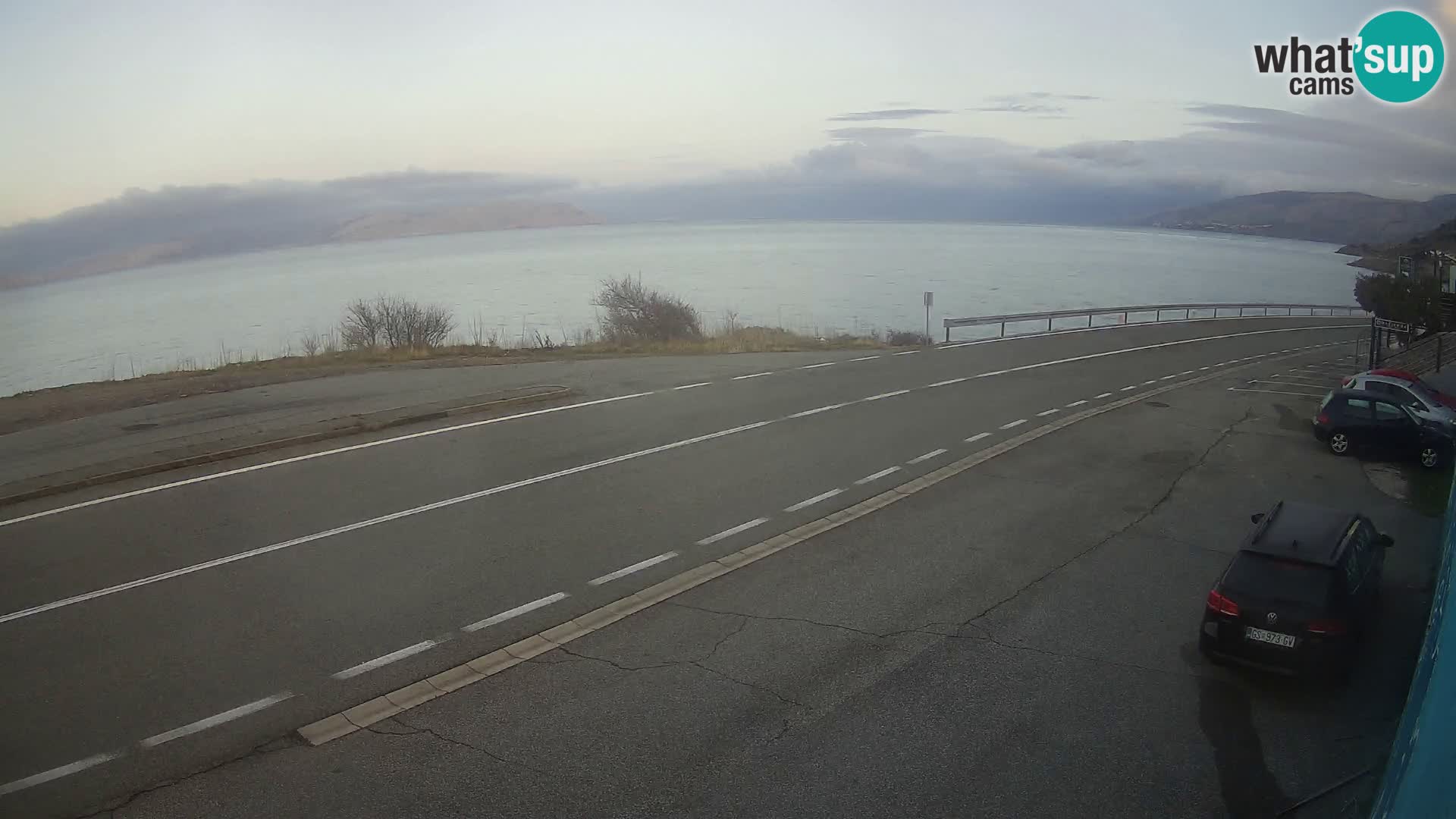 Webcam autoroute Adriatique D8 près de SENJ – vue sur l’île de KRK