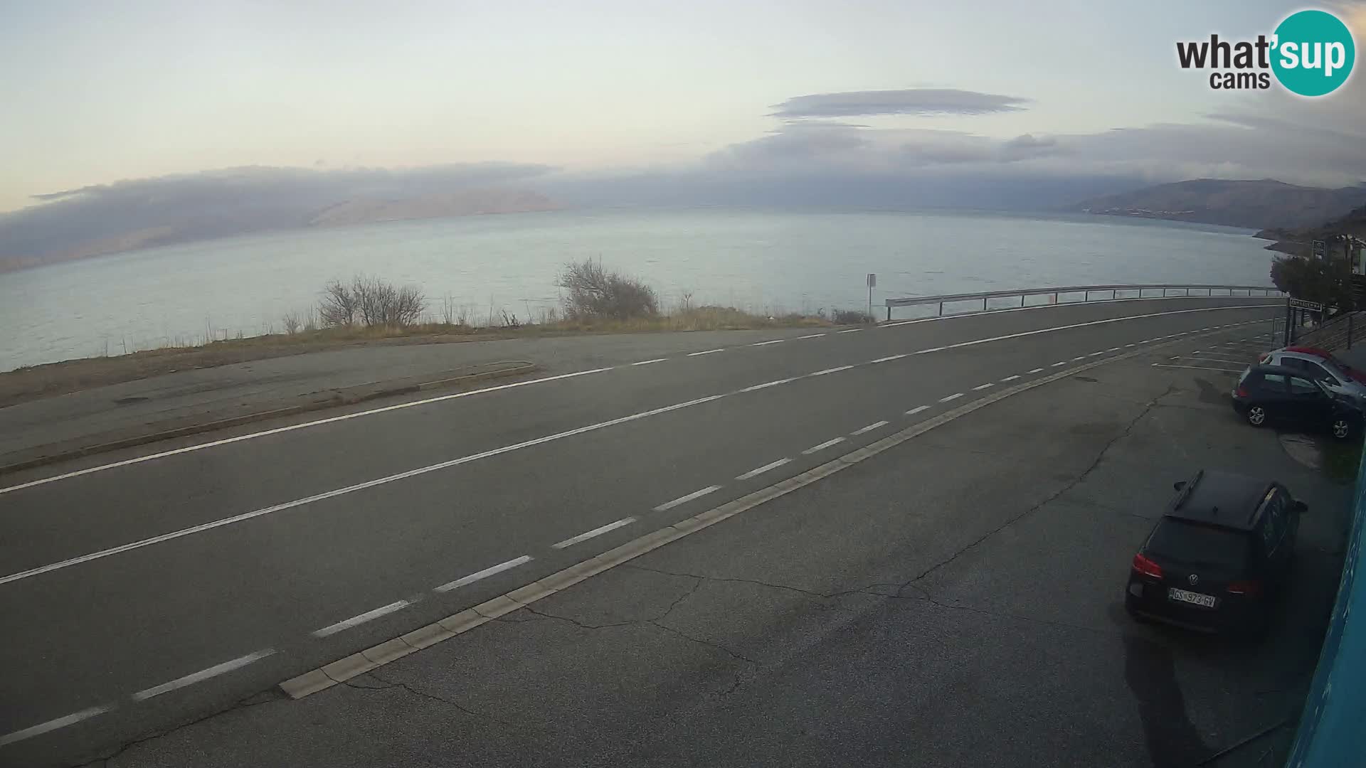 Webcam Adria-Autobahn D8 bei SENJ – Blick auf die Insel KRK