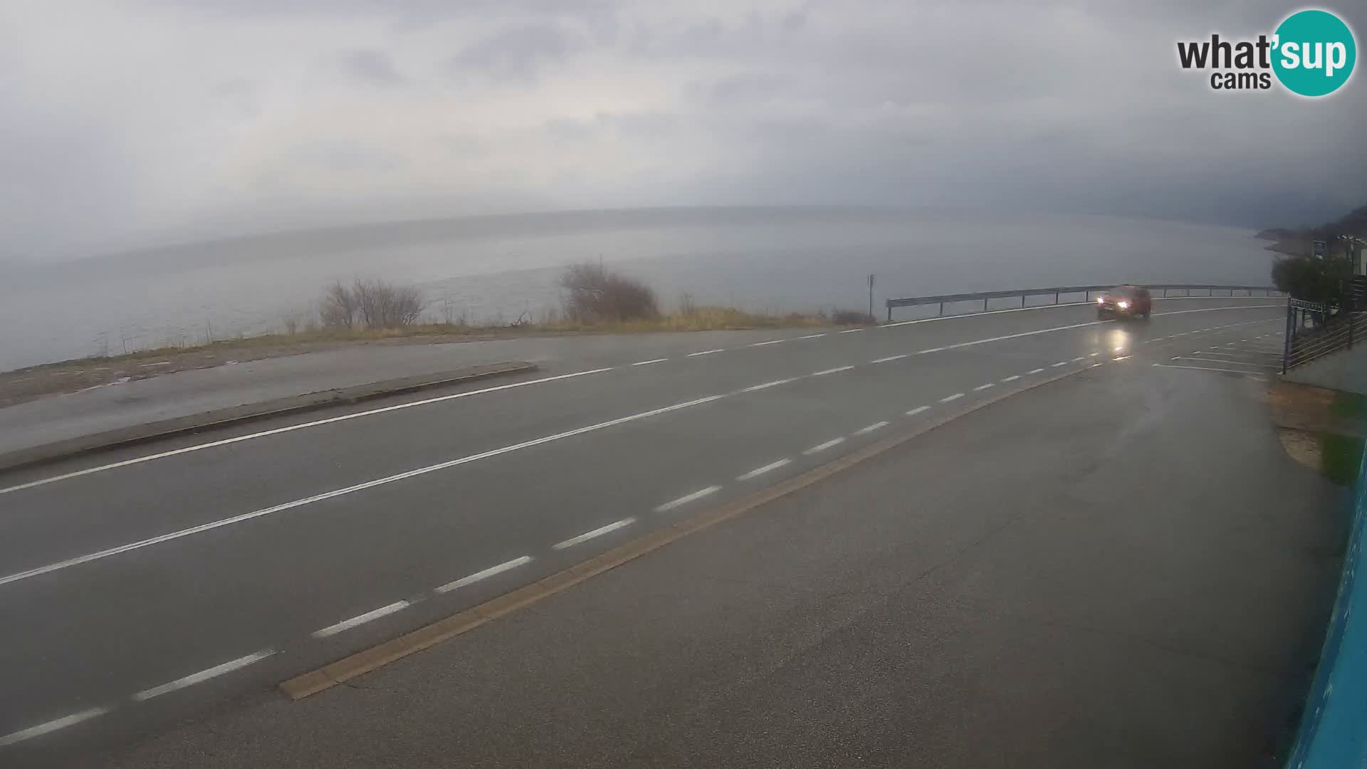 Webcam Adriatic highway D8 near SENJ – view to KRK island