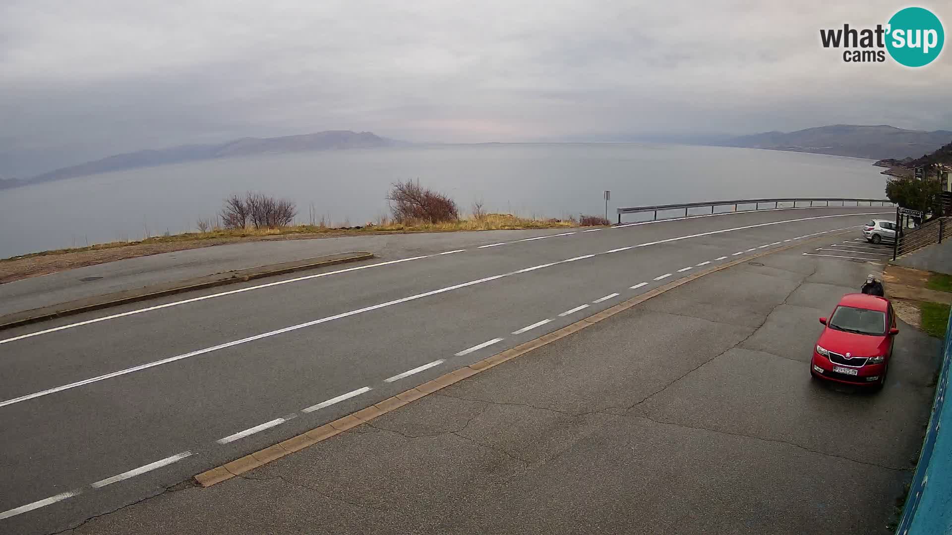 Webcam Adria-Autobahn D8 bei SENJ – Blick auf die Insel KRK