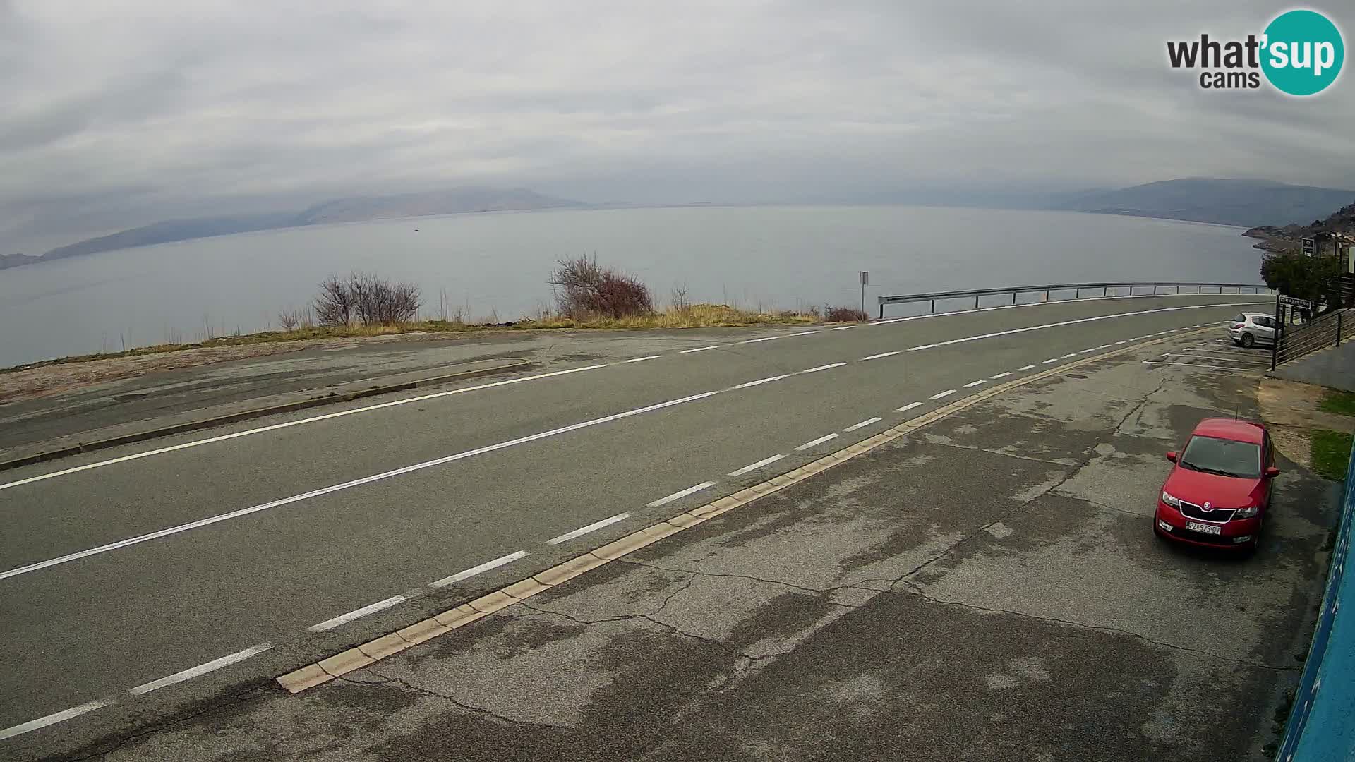 Webcam autoroute Adriatique D8 près de SENJ – vue sur l’île de KRK