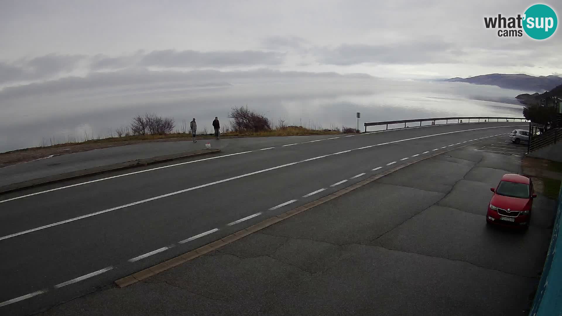 Webcam autoroute Adriatique D8 près de SENJ – vue sur l’île de KRK