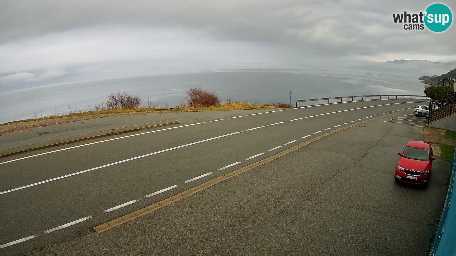 Webcam autoroute Adriatique D8 près de SENJ – vue sur l’île de KRK