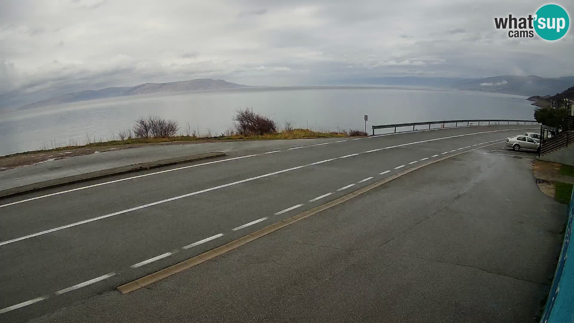 Webcam Adria-Autobahn D8 bei SENJ – Blick auf die Insel KRK