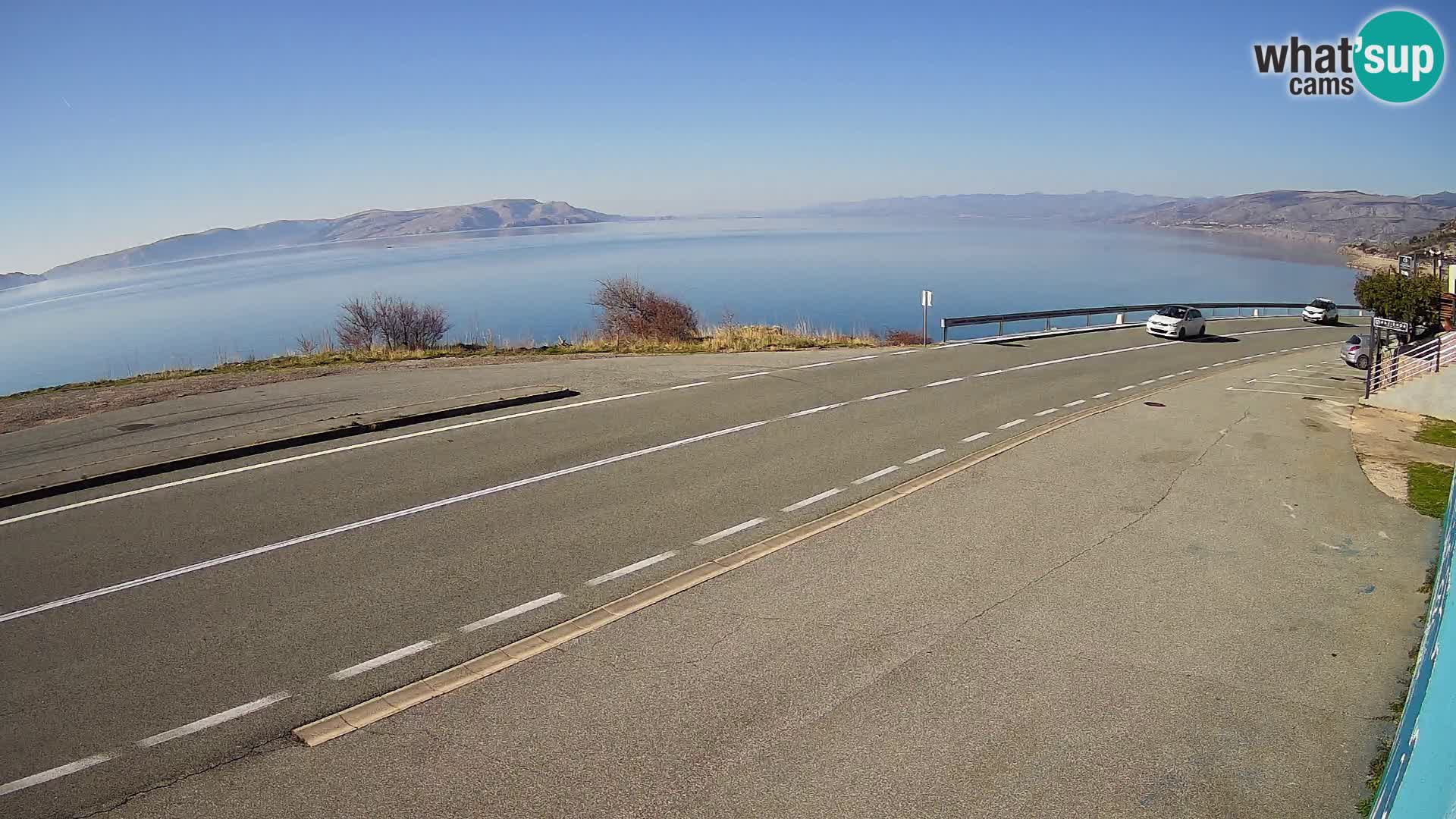 Webcam autoroute Adriatique D8 près de SENJ – vue sur l’île de KRK