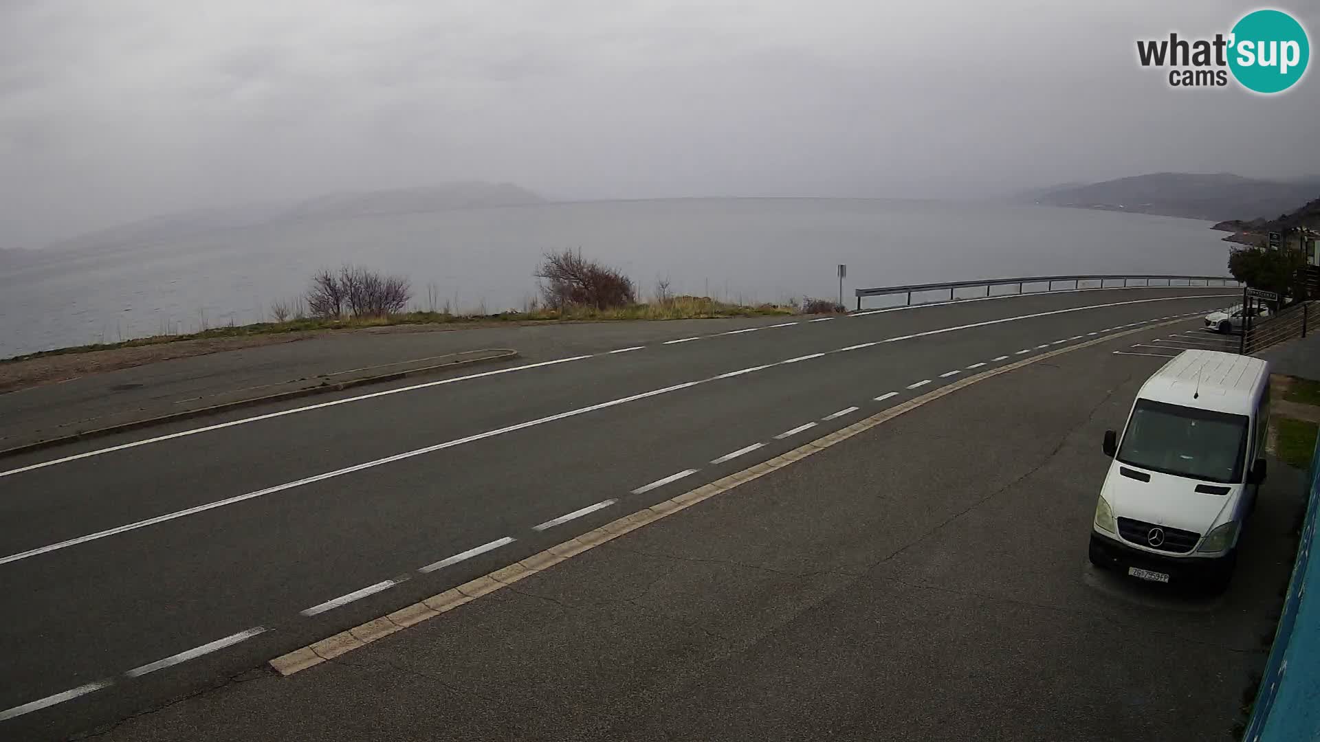 Webcam autoroute Adriatique D8 près de SENJ – vue sur l’île de KRK