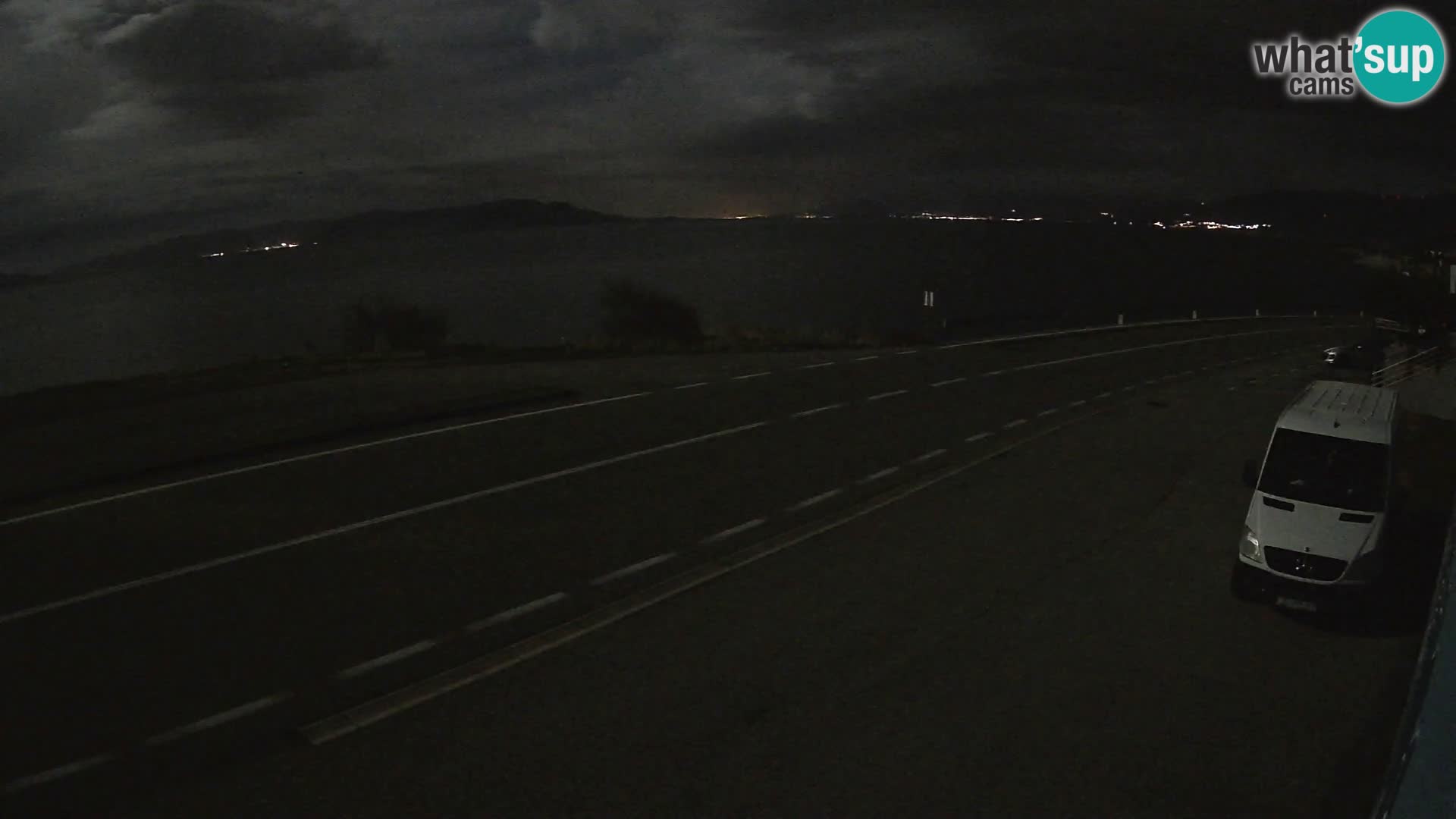 Webcam autoroute Adriatique D8 près de SENJ – vue sur l’île de KRK