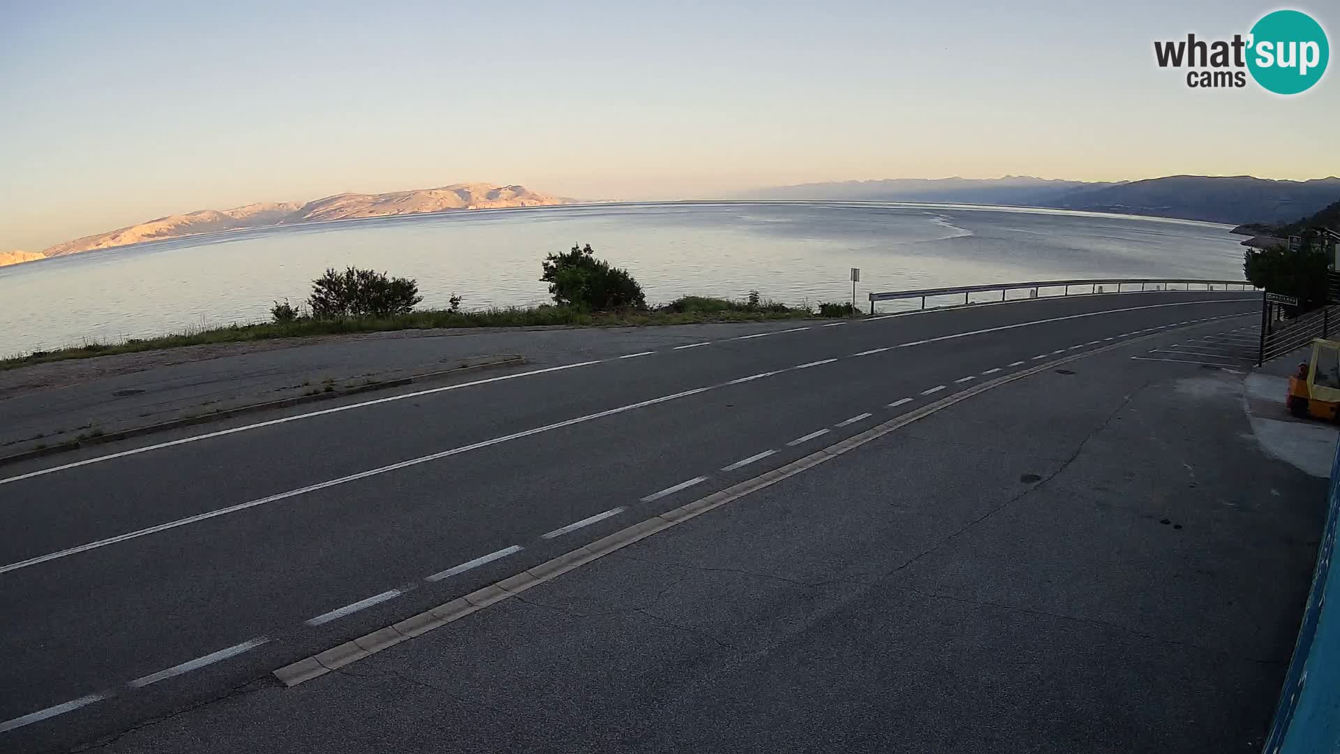 Webcam Adriatic highway D8 near SENJ – view to KRK island