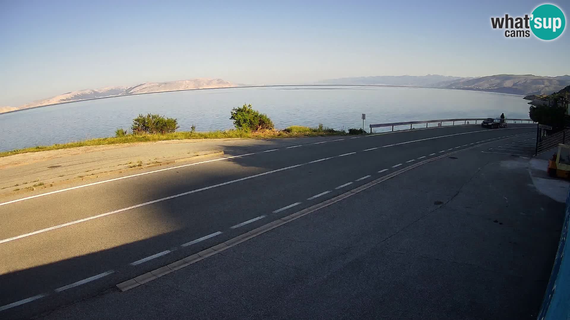 Webcam Adria-Autobahn D8 bei SENJ – Blick auf die Insel KRK