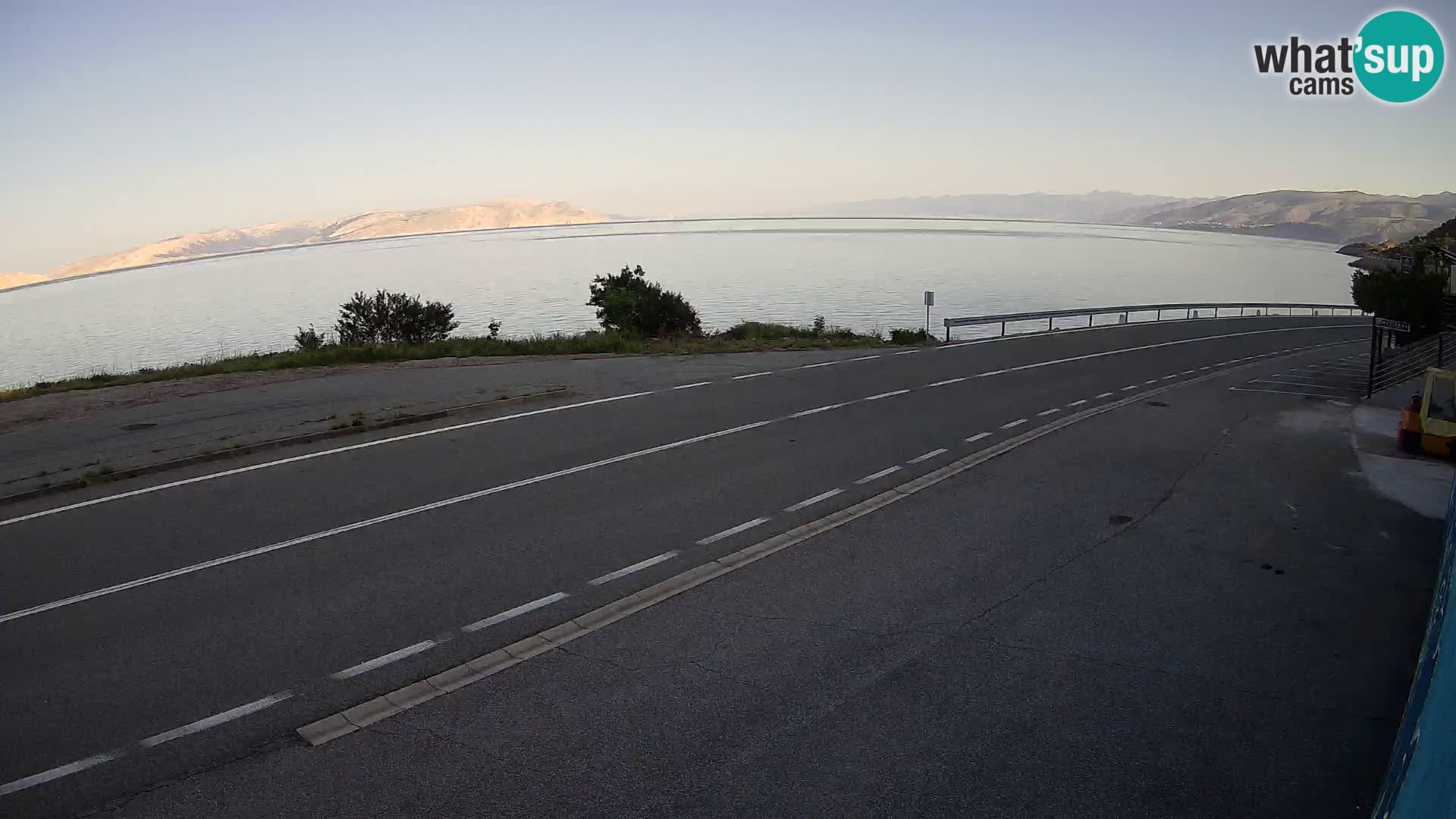 Webcam autoroute Adriatique D8 près de SENJ – vue sur l’île de KRK