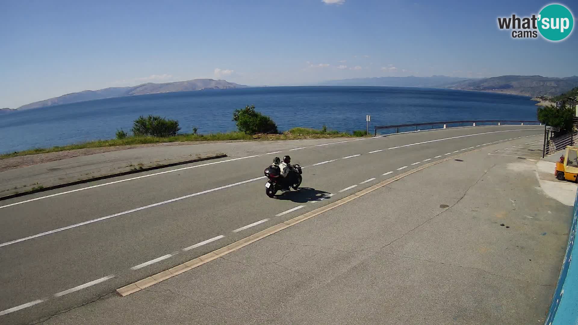 Webcam Adriatic highway D8 near SENJ – view to KRK island