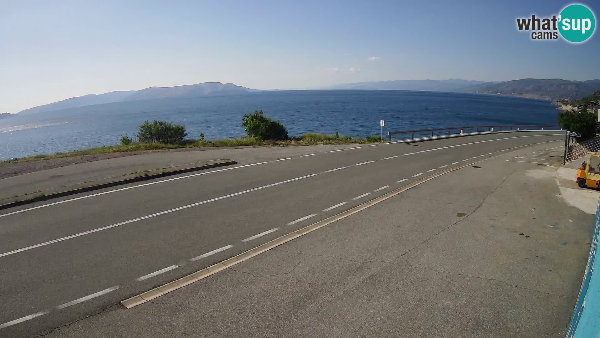 Webcam Adria-Autobahn D8 bei SENJ – Blick auf die Insel KRK