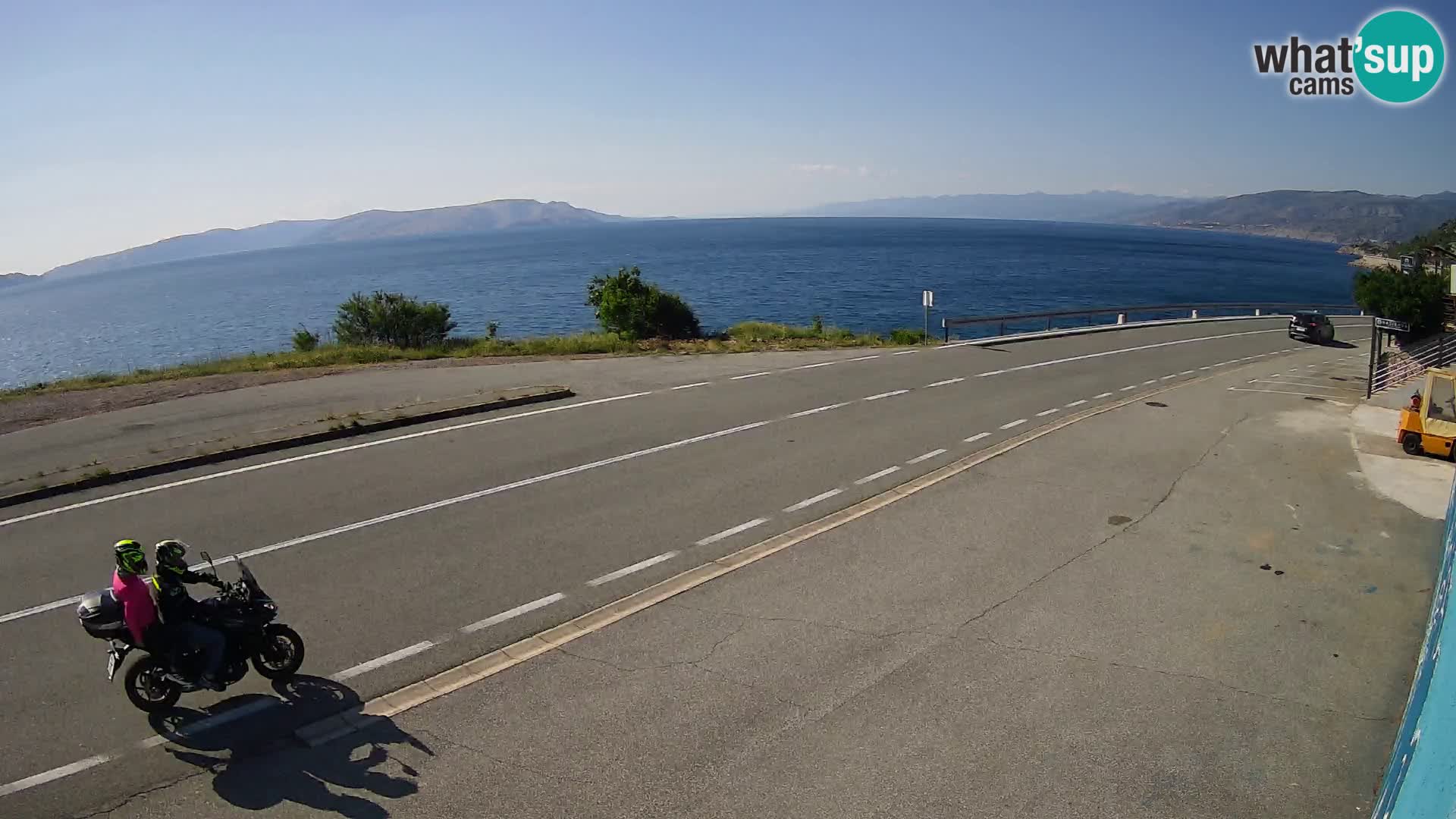 Webcam autoroute Adriatique D8 près de SENJ – vue sur l’île de KRK