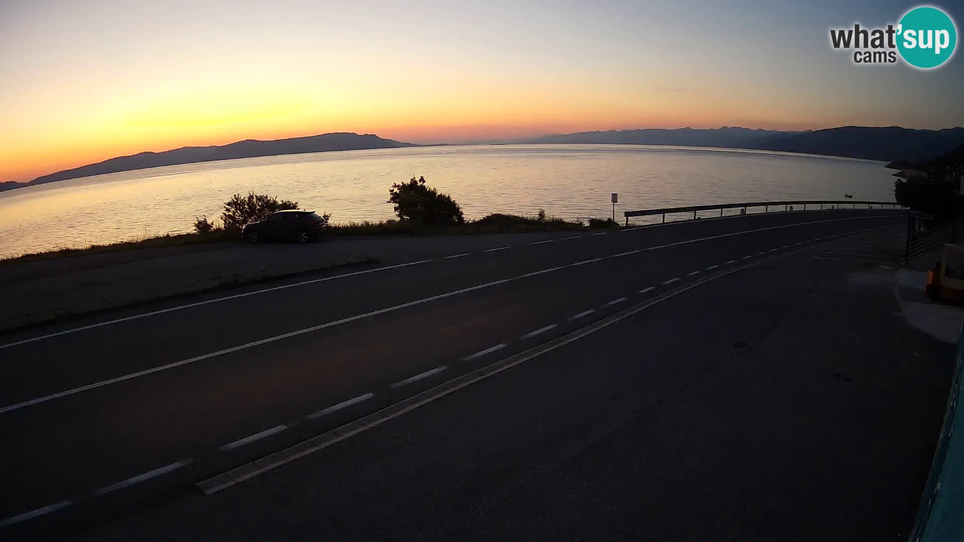 Webcam Adria-Autobahn D8 bei SENJ – Blick auf die Insel KRK