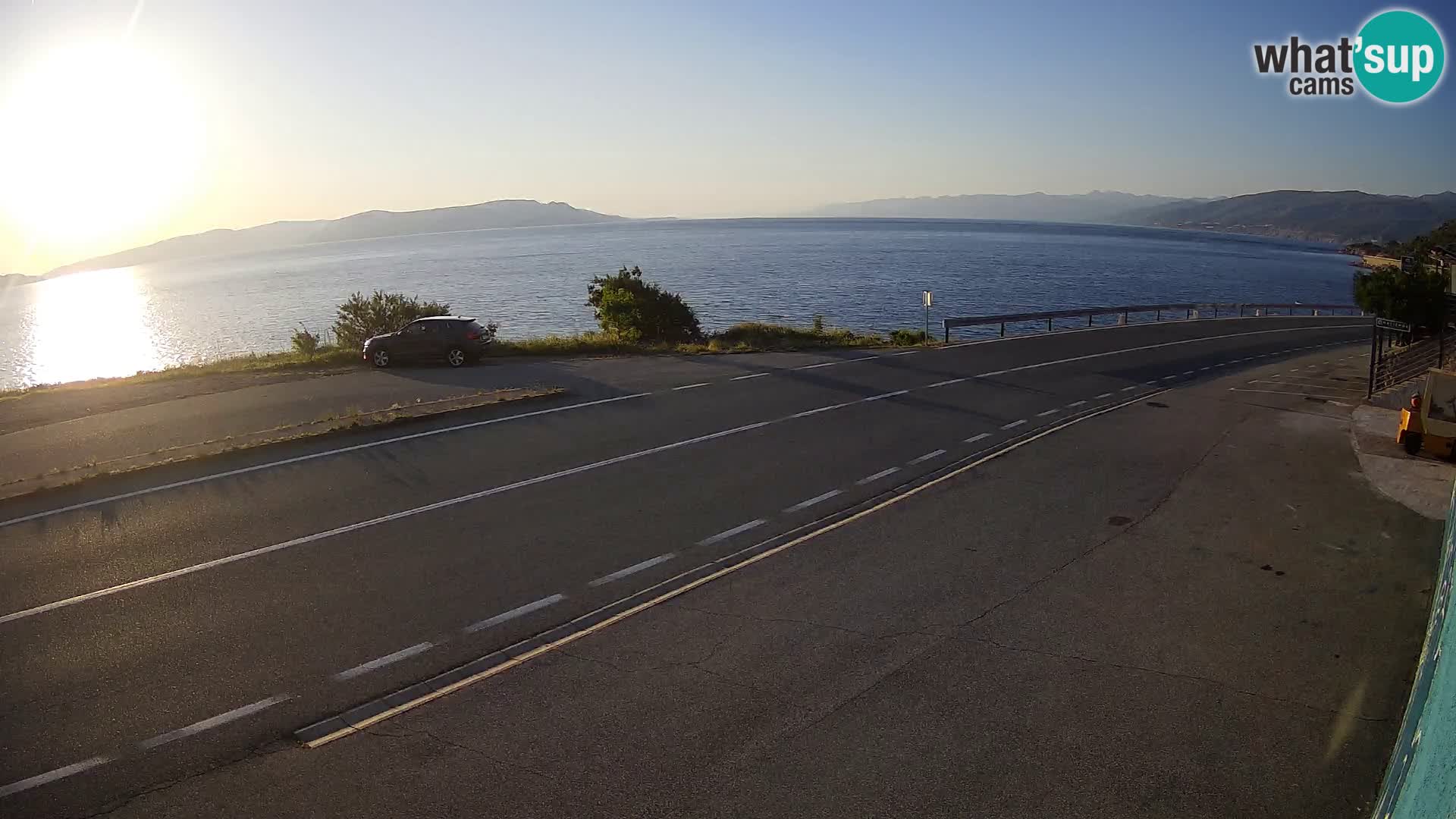 Webcam autoroute Adriatique D8 près de SENJ – vue sur l’île de KRK