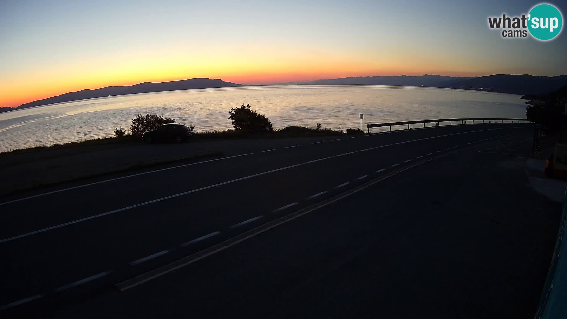 Webcam Adria-Autobahn D8 bei SENJ – Blick auf die Insel KRK