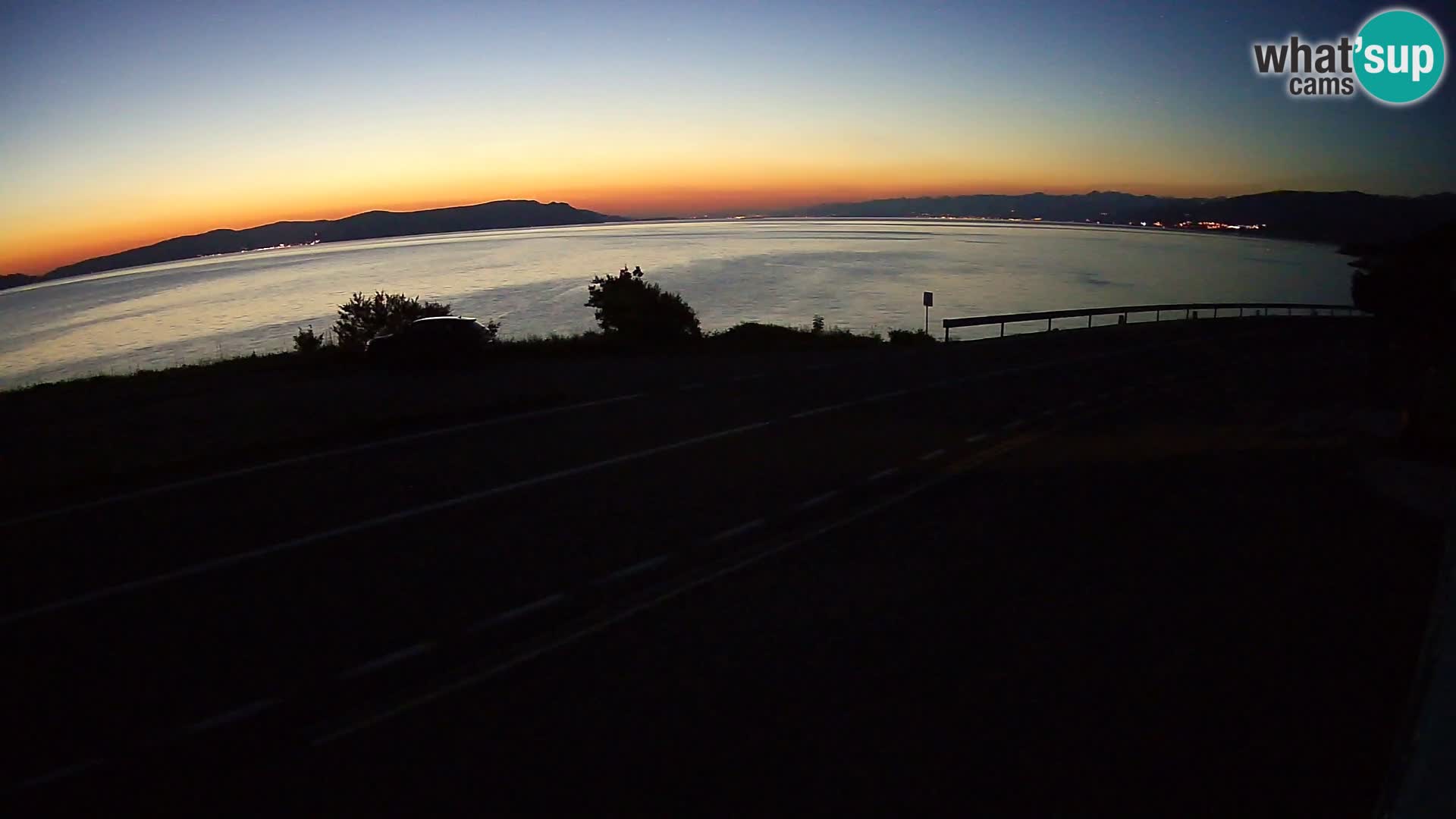 Webcam autoroute Adriatique D8 près de SENJ – vue sur l’île de KRK