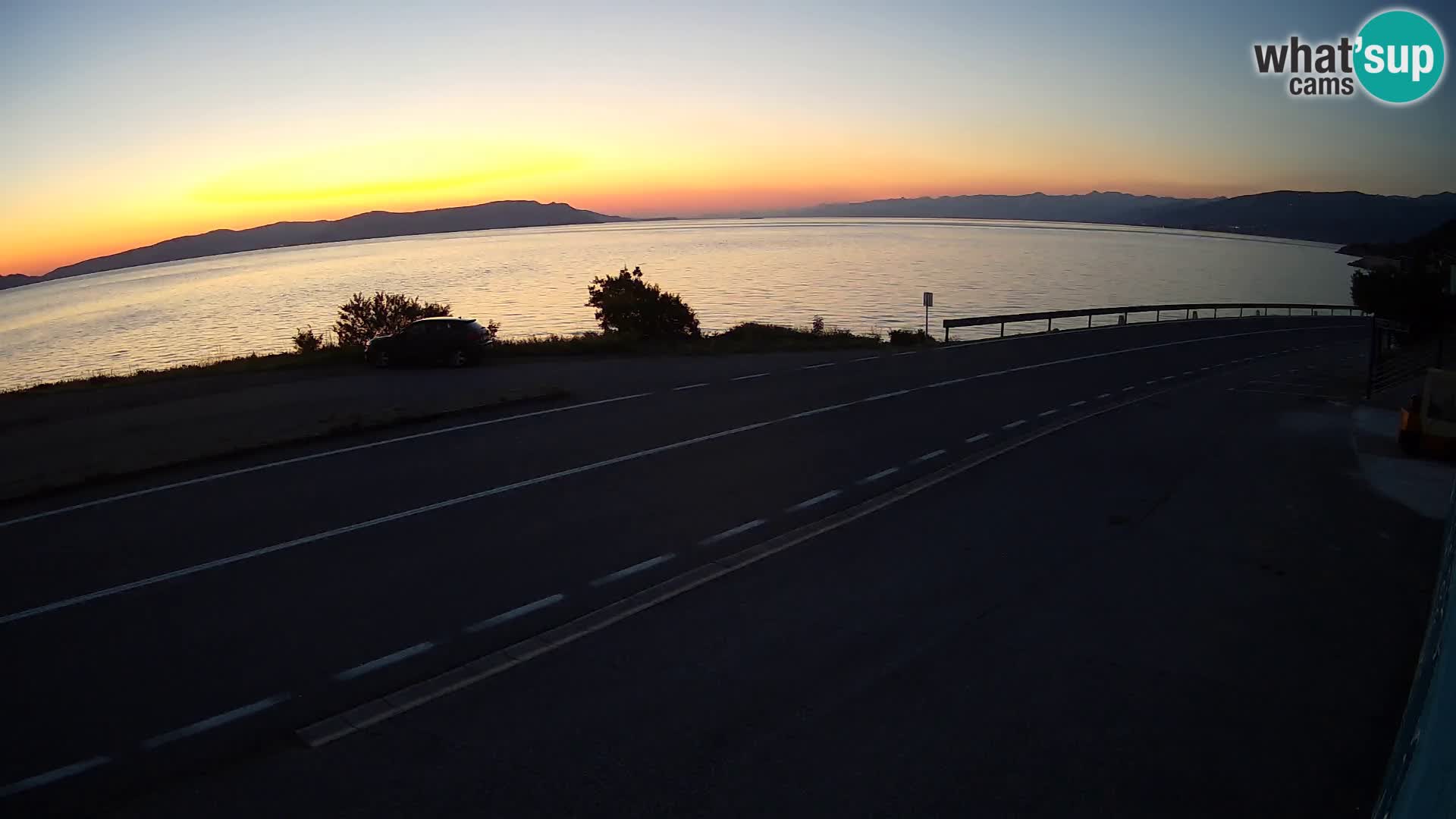 Webcam autoroute Adriatique D8 près de SENJ – vue sur l’île de KRK
