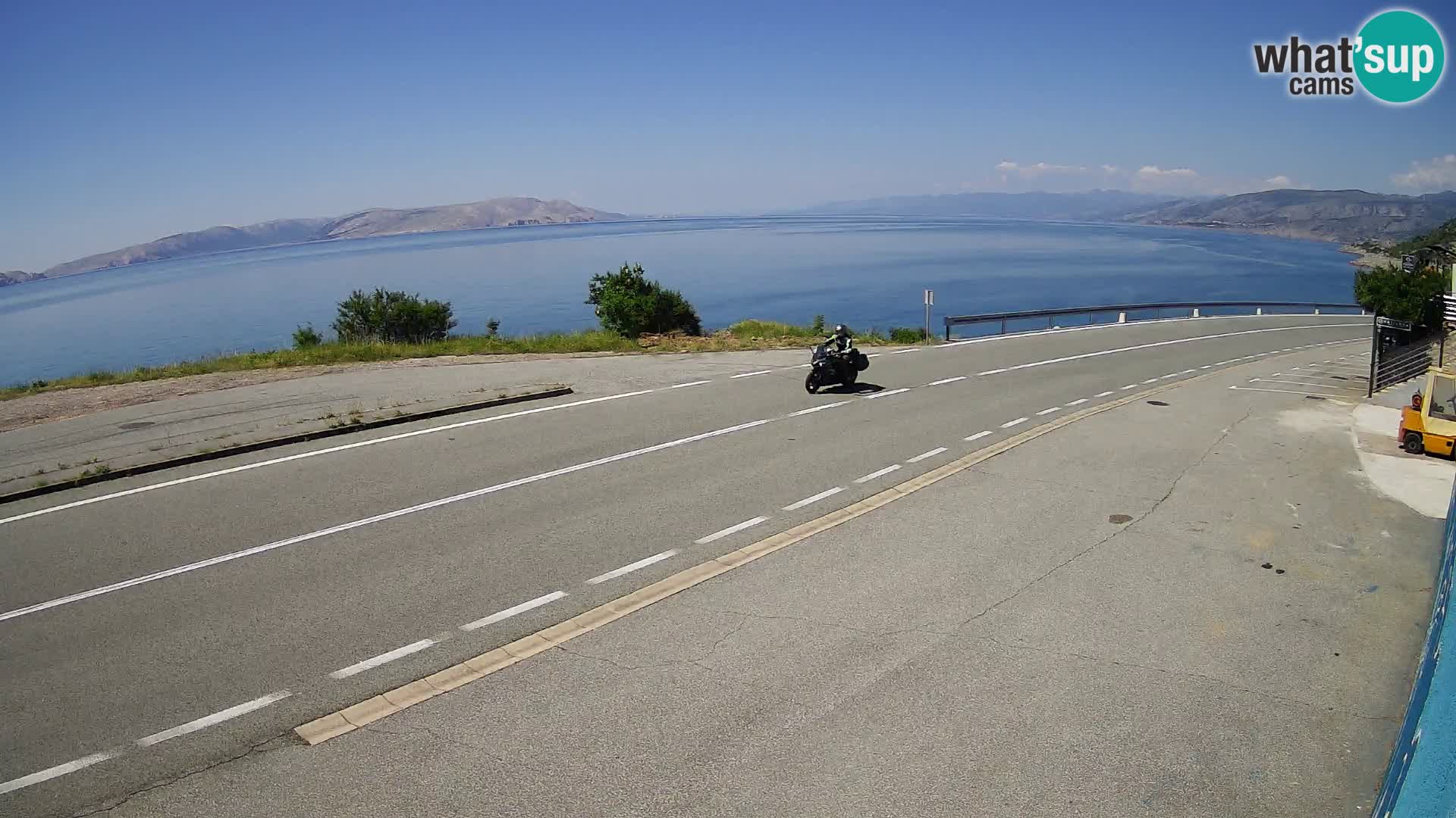 Webcam Adria-Autobahn D8 bei SENJ – Blick auf die Insel KRK