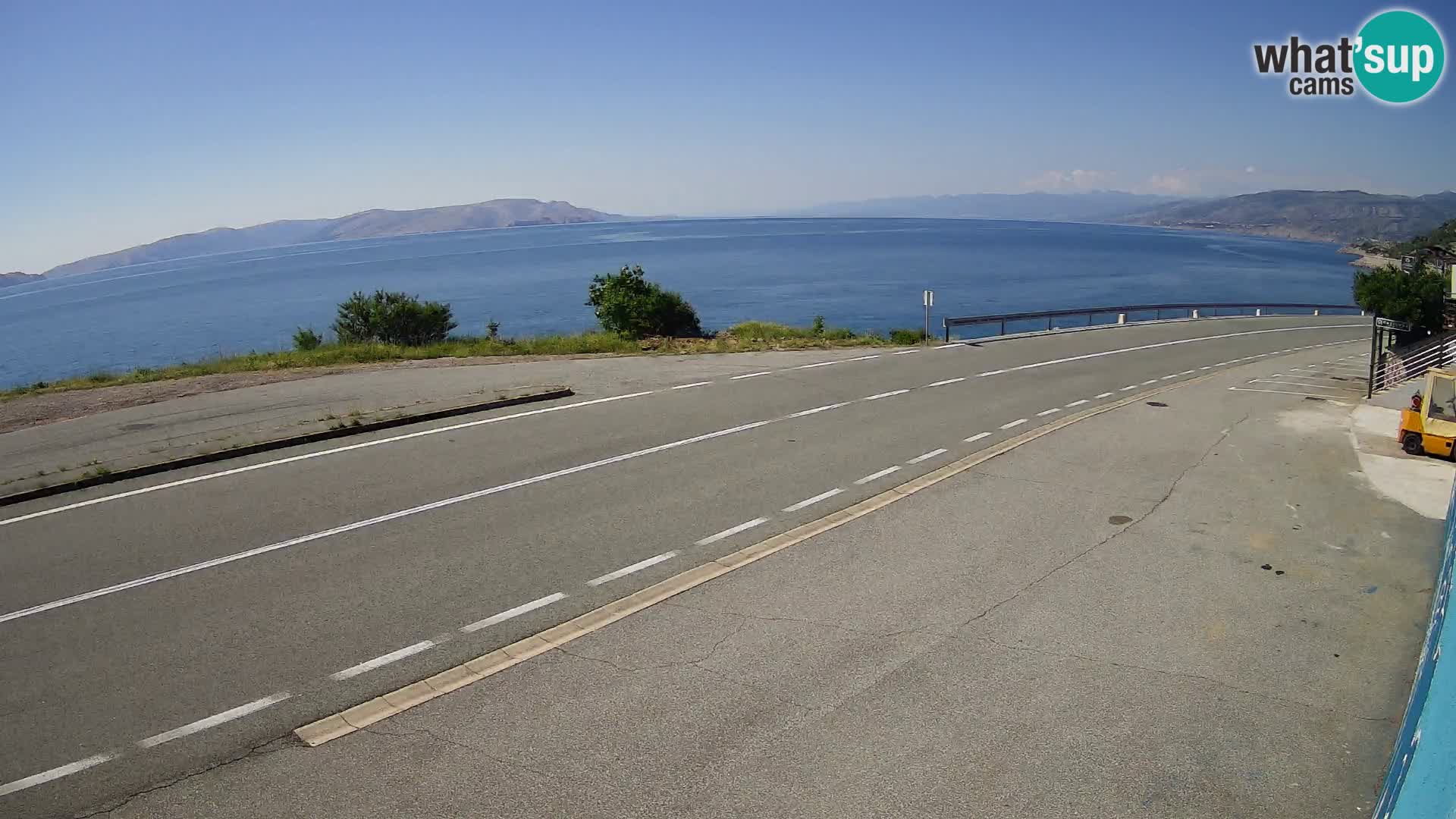 Webcam Adria-Autobahn D8 bei SENJ – Blick auf die Insel KRK