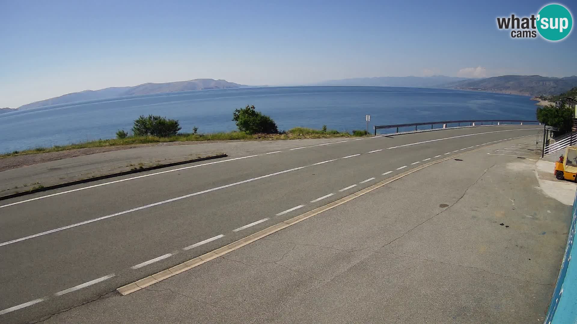Webcam autoroute Adriatique D8 près de SENJ – vue sur l’île de KRK