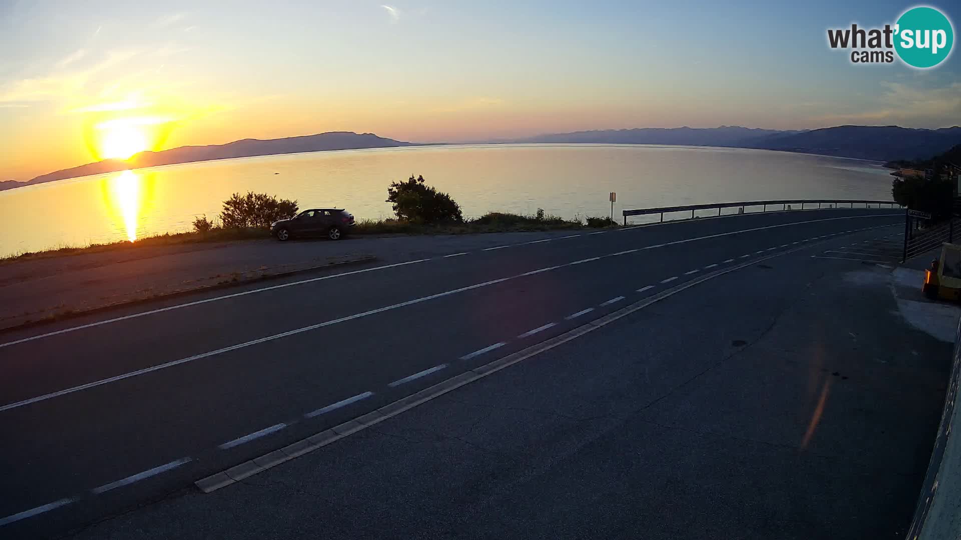 Webcam Adria-Autobahn D8 bei SENJ – Blick auf die Insel KRK