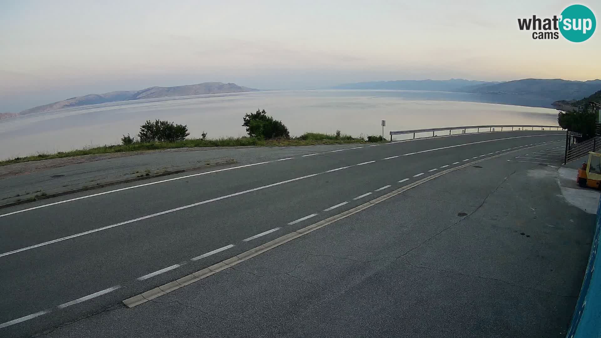 Webcam autoroute Adriatique D8 près de SENJ – vue sur l’île de KRK