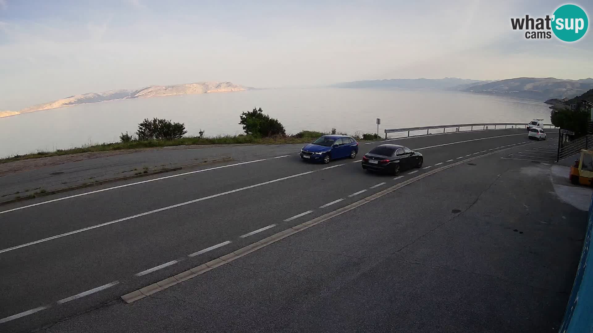 Webcam Adriatic highway D8 near SENJ – view to KRK island
