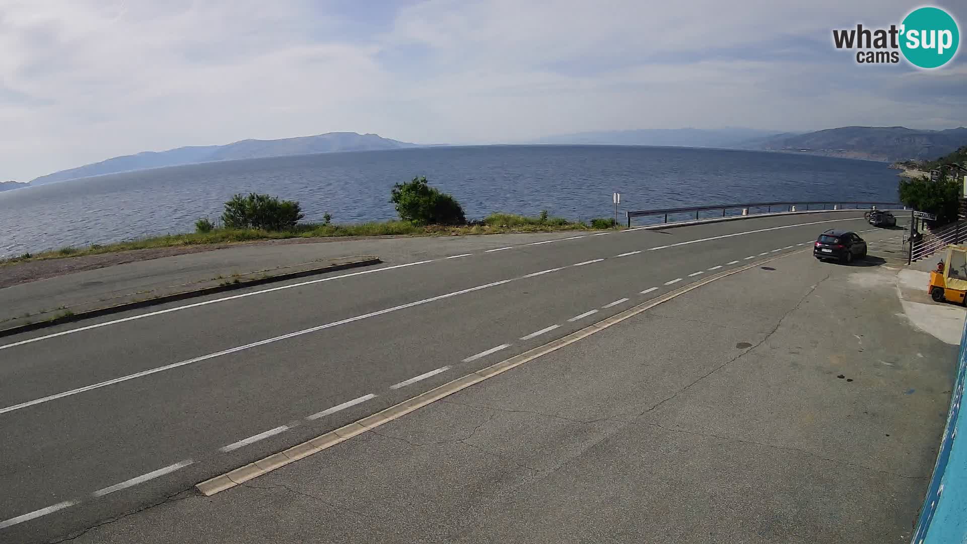 Webcam Adria-Autobahn D8 bei SENJ – Blick auf die Insel KRK