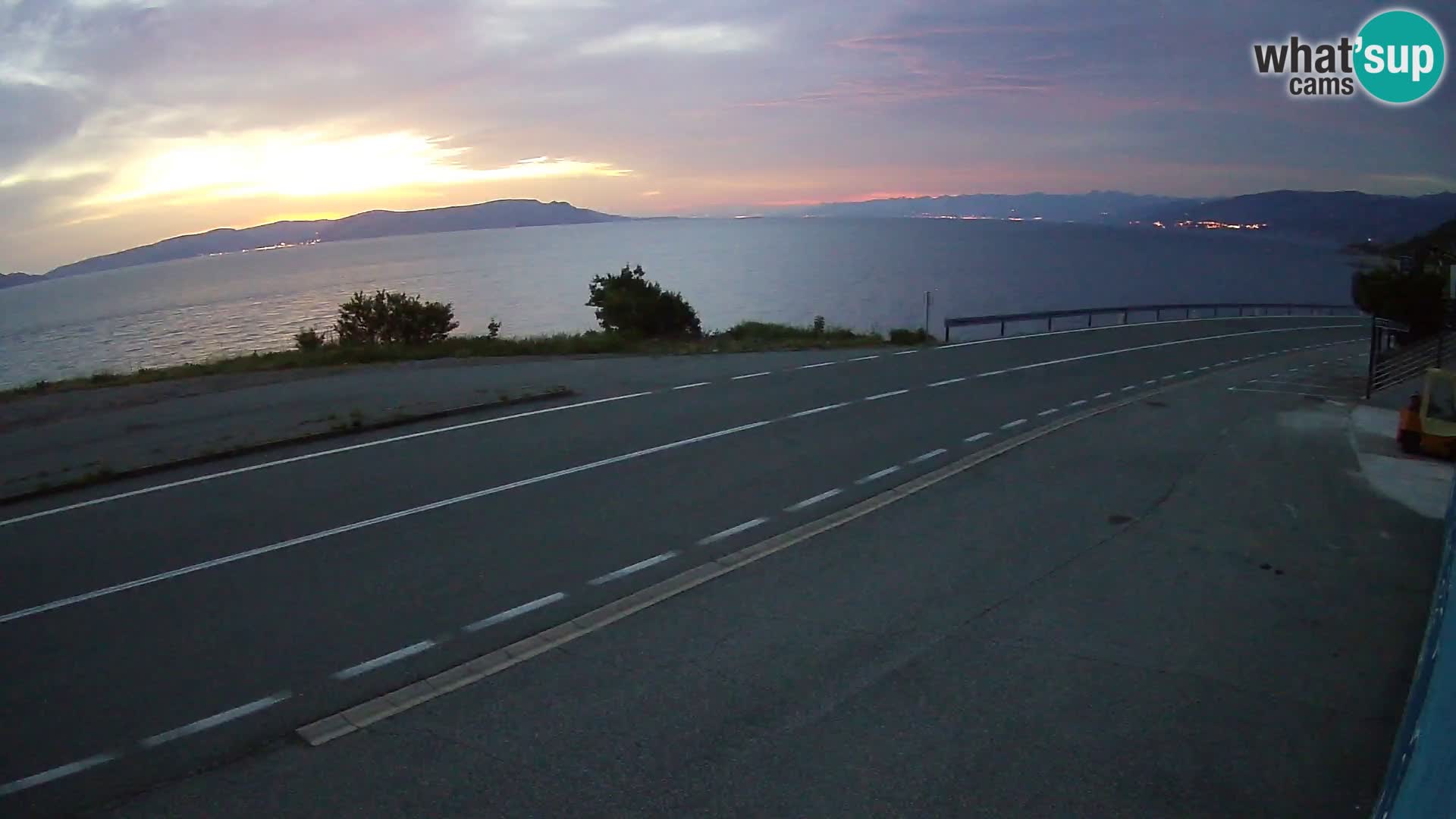 Webcam autoroute Adriatique D8 près de SENJ – vue sur l’île de KRK