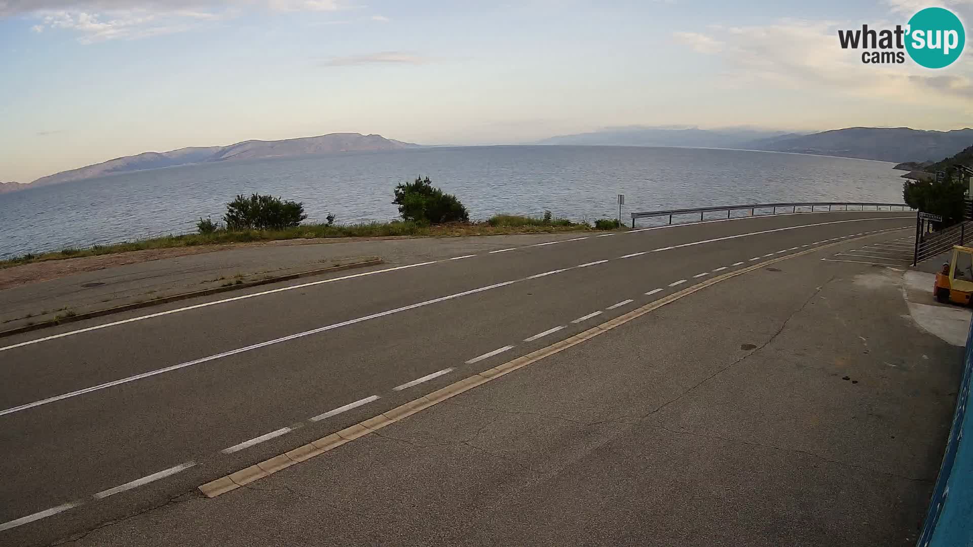 Webcam autoroute Adriatique D8 près de SENJ – vue sur l’île de KRK