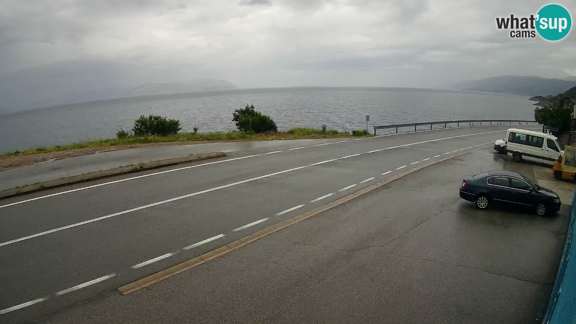 Webcam autoroute Adriatique D8 près de SENJ – vue sur l’île de KRK