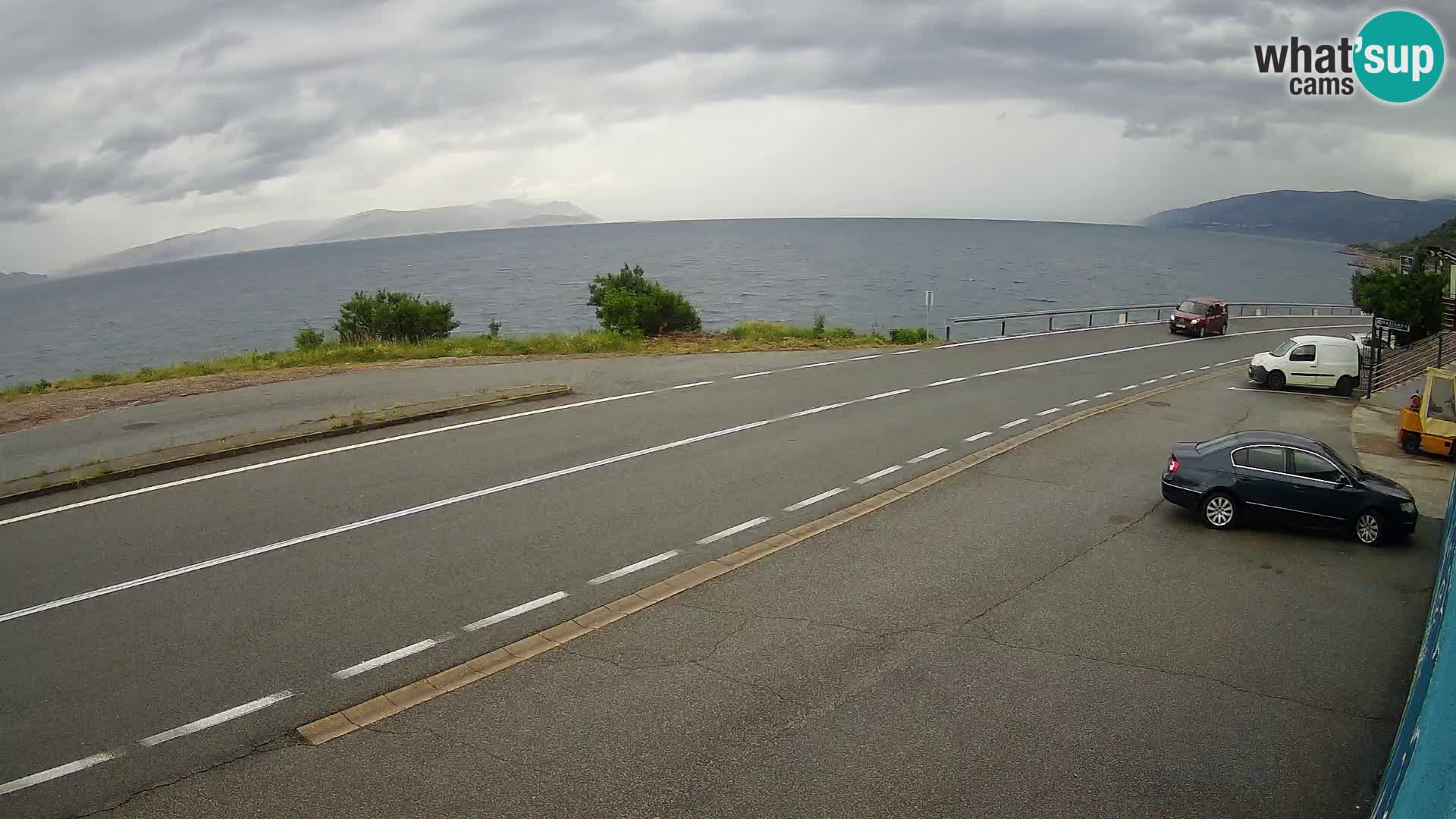 Webcam Adria-Autobahn D8 bei SENJ – Blick auf die Insel KRK