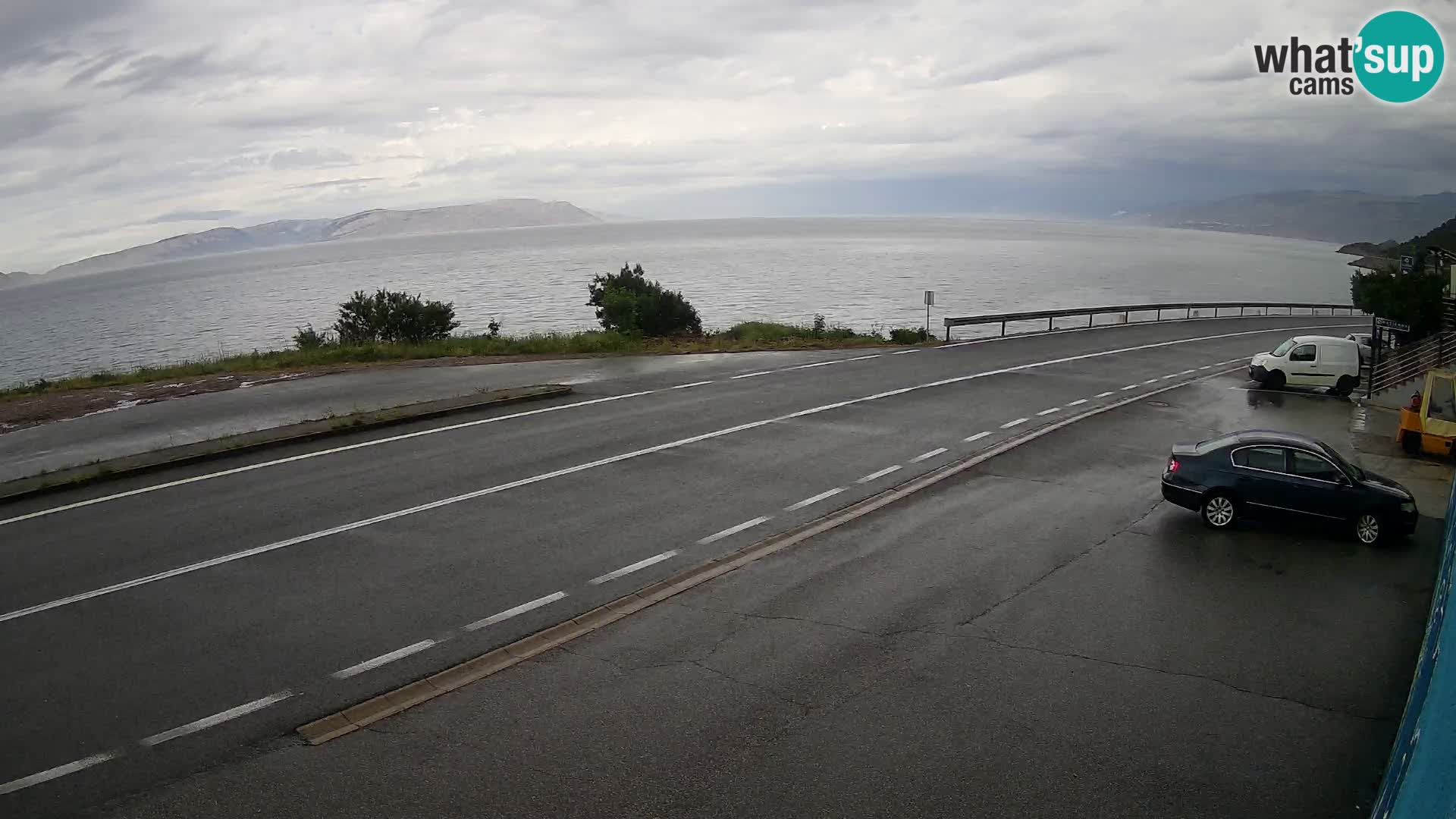 Webcam autoroute Adriatique D8 près de SENJ – vue sur l’île de KRK