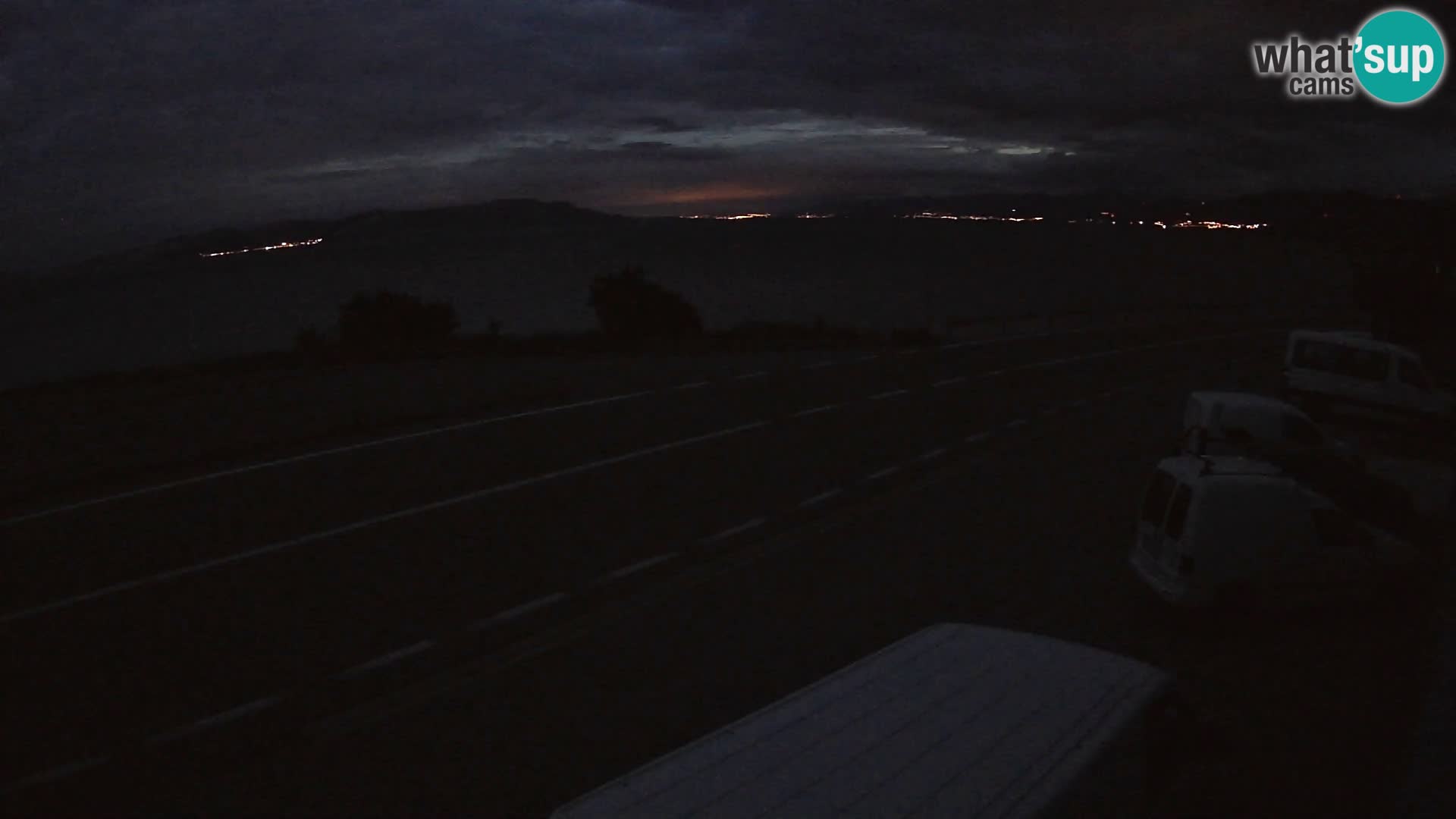 Webcam autoroute Adriatique D8 près de SENJ – vue sur l’île de KRK
