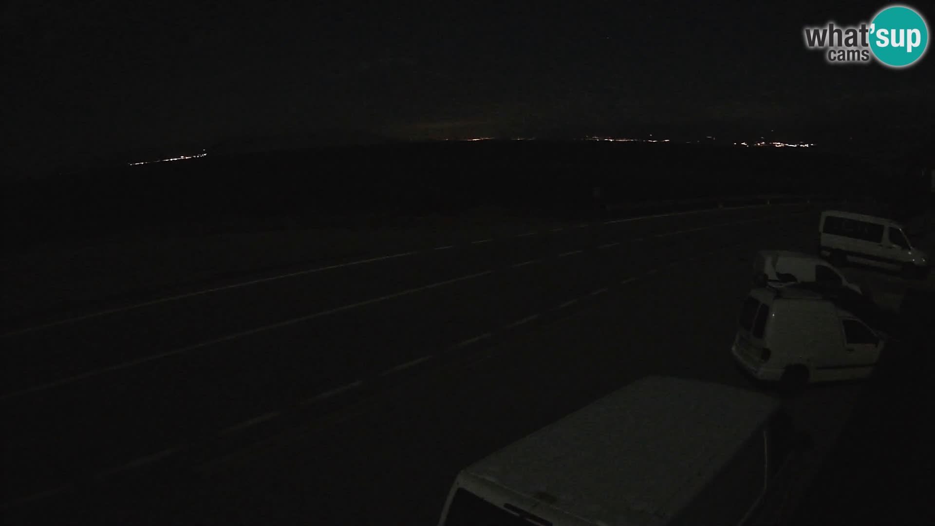 Webcam autopista adriática D8 cerca de SENJ – vista de la isla de KRK