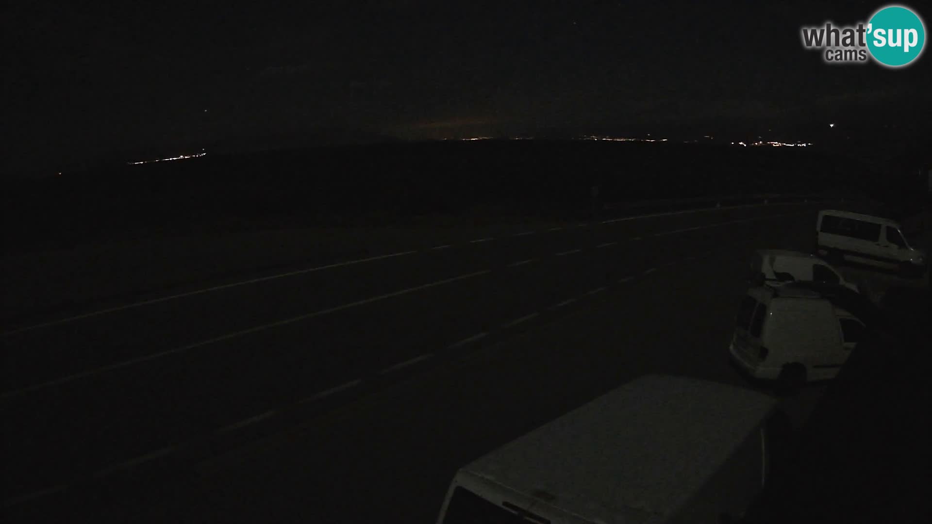 Webcam autopista adriática D8 cerca de SENJ – vista de la isla de KRK