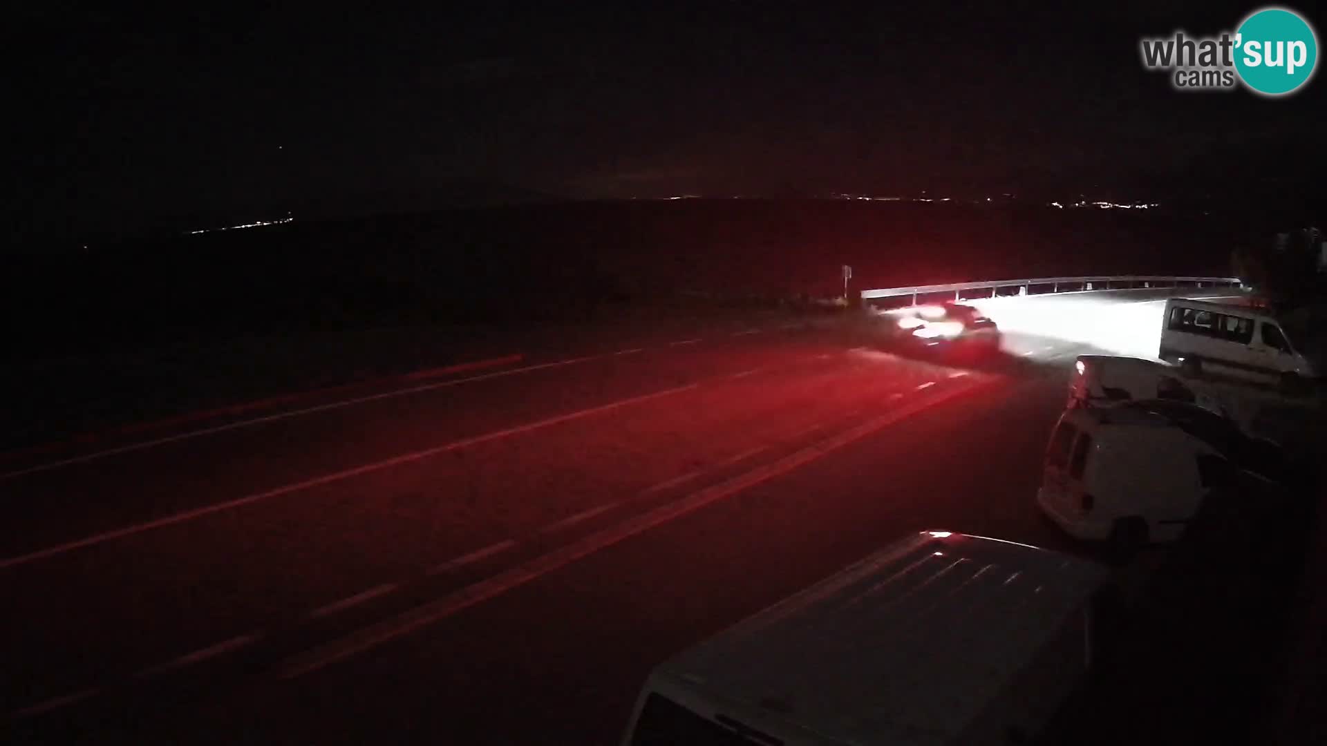 Webcam Adriatic highway D8 near SENJ – view to KRK island