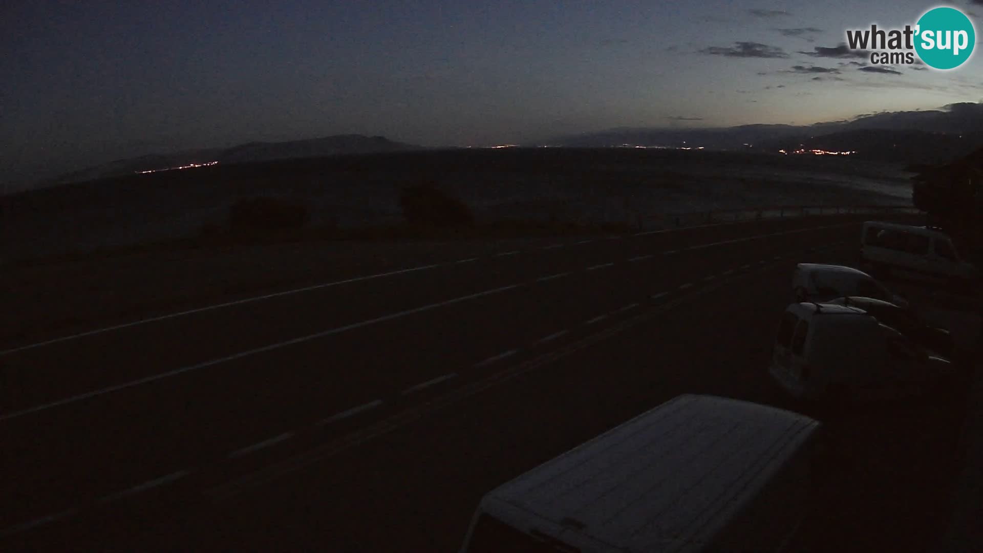 Webcam Adriatic highway D8 near SENJ – view to KRK island