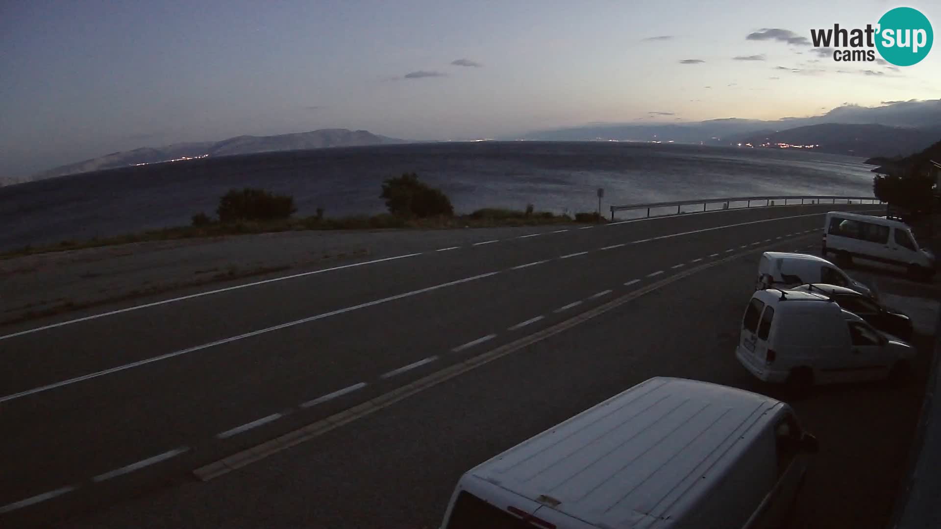 Webcam autoroute Adriatique D8 près de SENJ – vue sur l’île de KRK