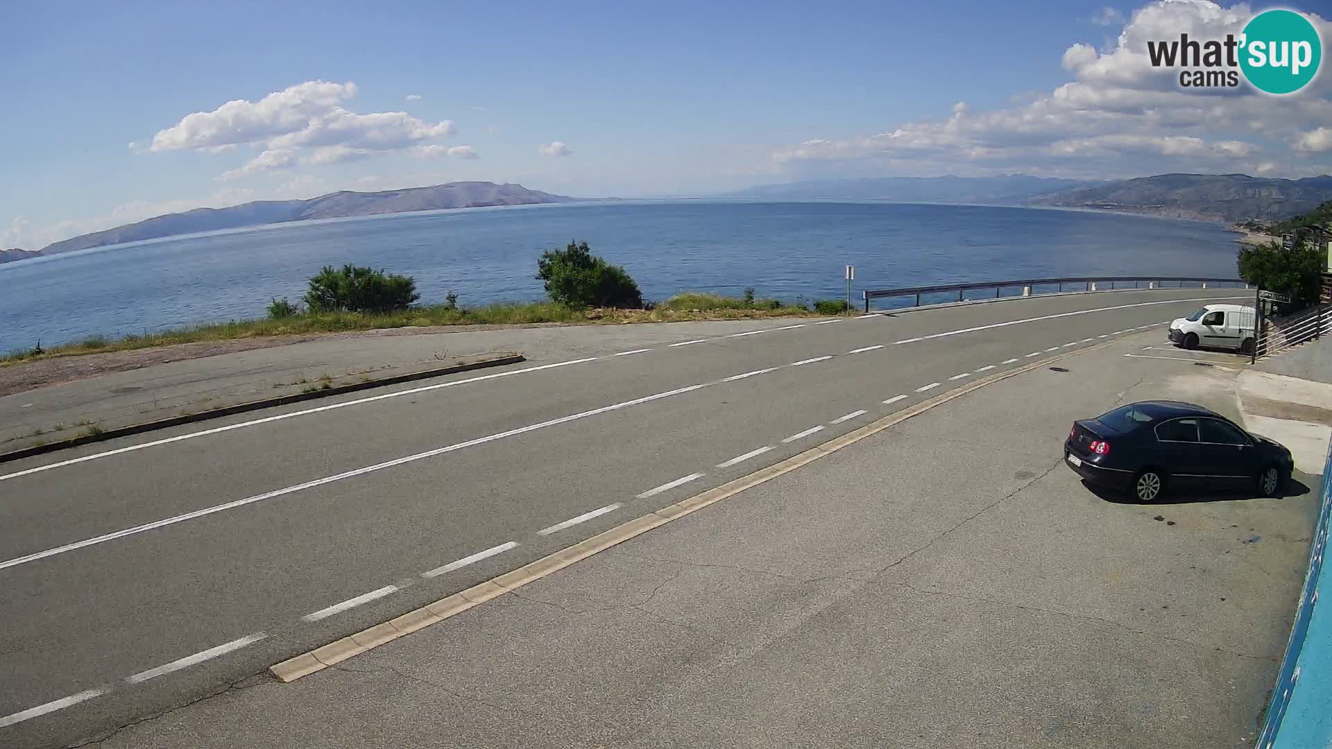 Webcam Adria-Autobahn D8 bei SENJ – Blick auf die Insel KRK