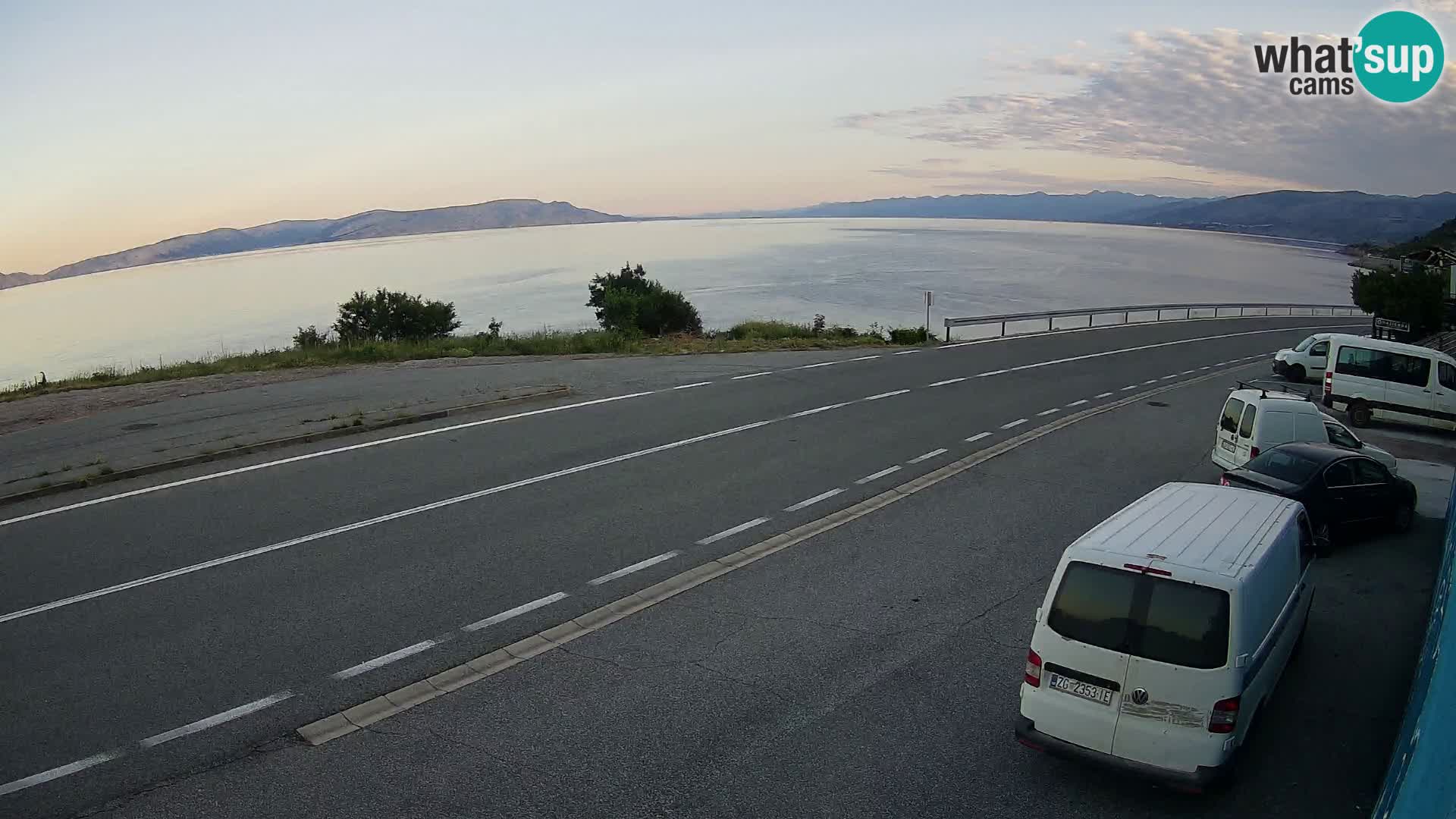 Webcam autoroute Adriatique D8 près de SENJ – vue sur l’île de KRK